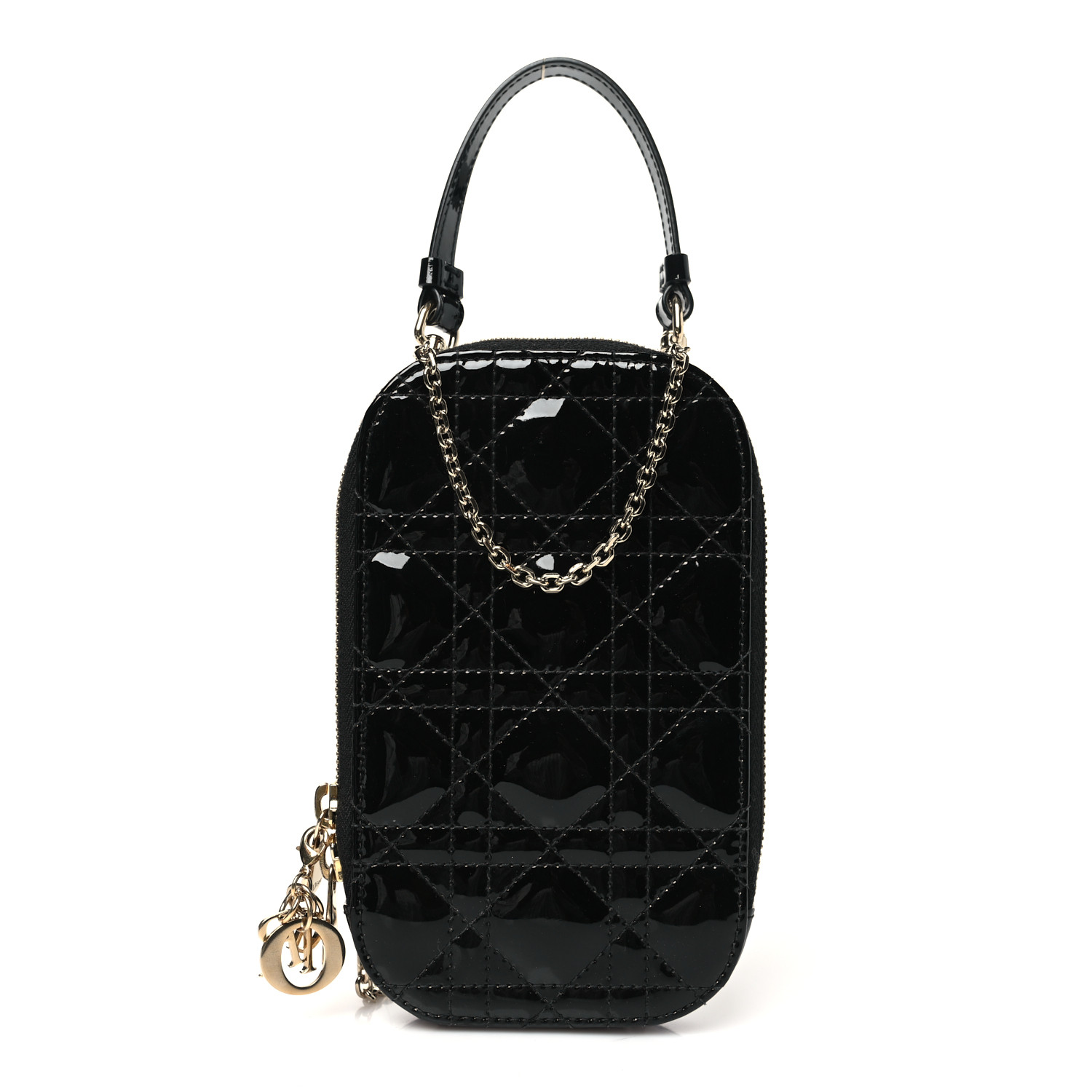 Christian Dior ブラック スマホホルダー Dior レディディオール フォンホルダー ミニフォンバッグ フォン