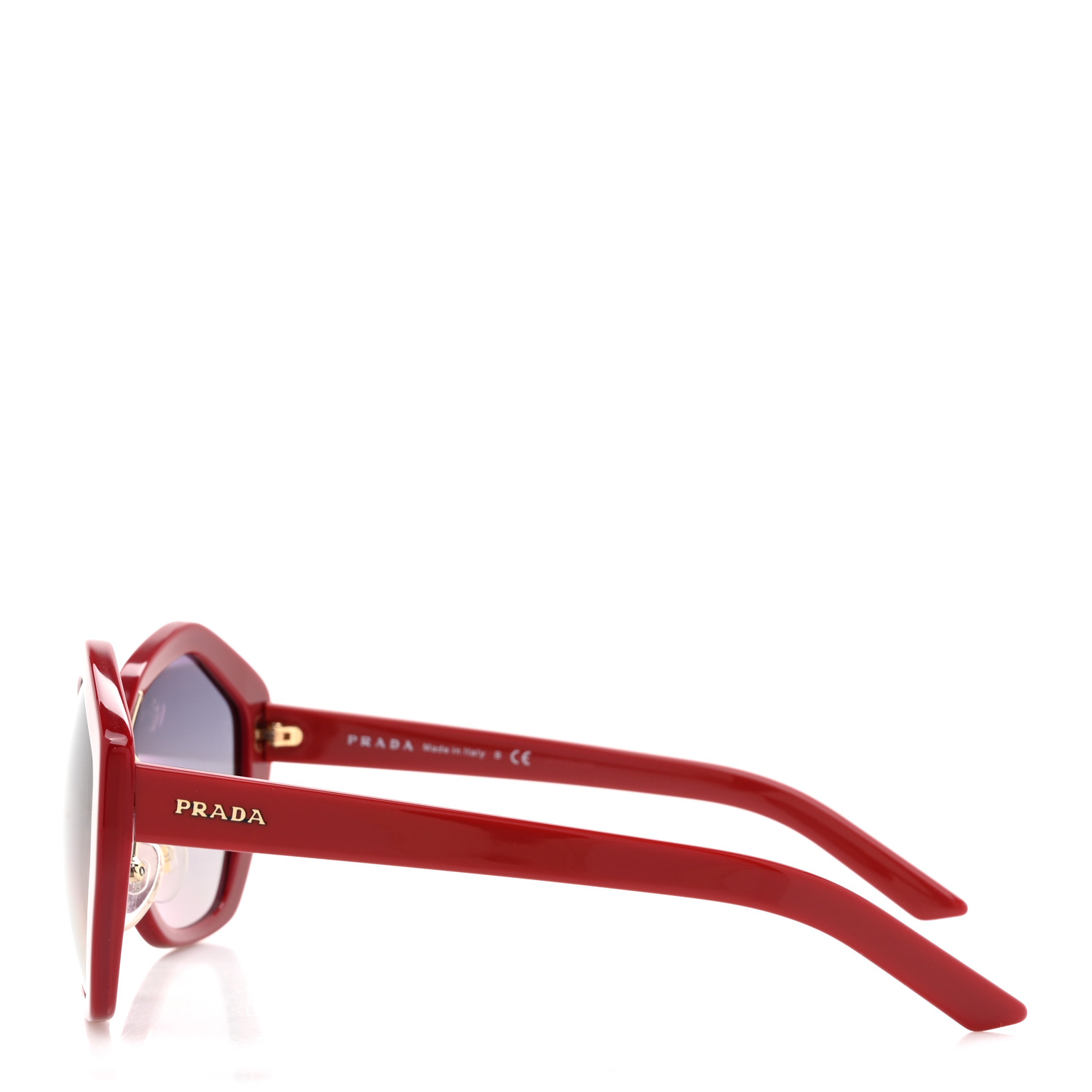 PRADA Acetate Geometric Sunglasses SPR 08X Red 1700879