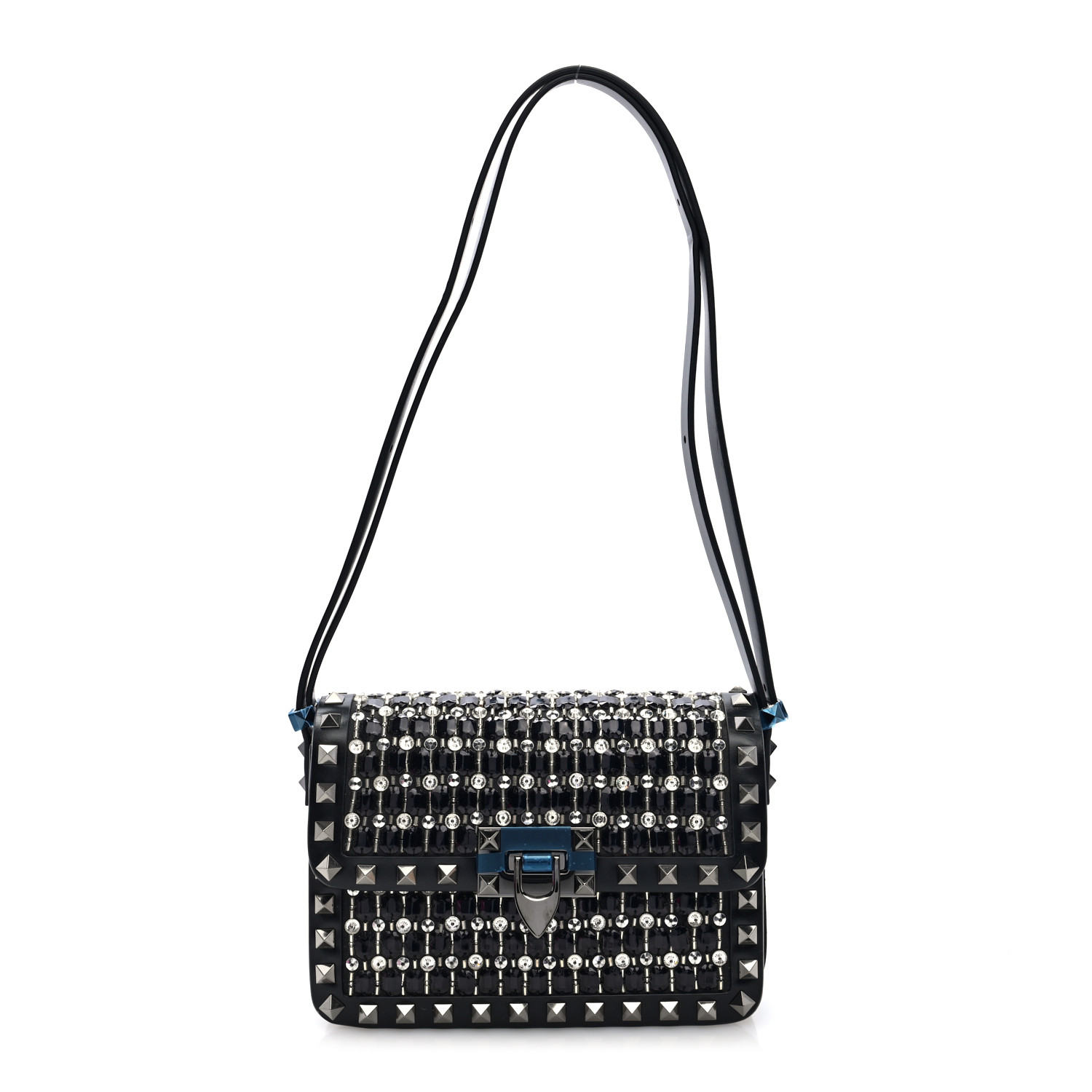 VALENTINO GARAVANI ブラックショルダーバッグ　マイクロ Valentino Garavani Locò micro bag for Women - Black in UAE