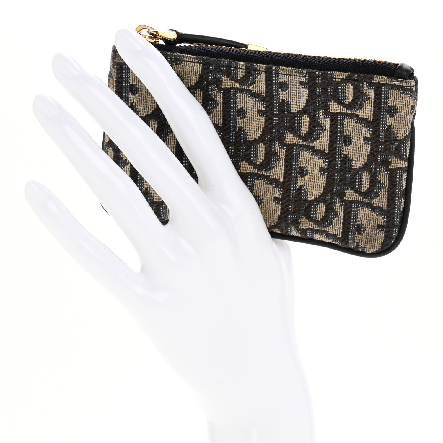 CHRISTIAN DIOR Oblique Key Case Blue 1705619 | FASHIONPHILE