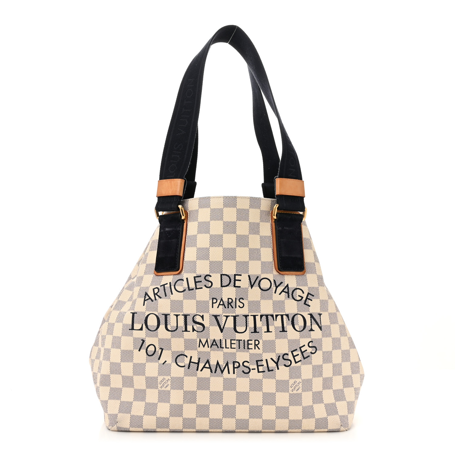 【定価:48,400円】ON THE BEACH LOUIS VUITTON Louis Vuitton Limited Edition Damier Azur Canvas Beach Cabas