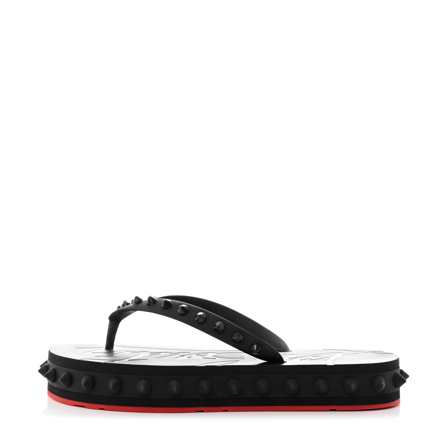 CHRISTIAN LOUBOUTIN Rubber Spike Loubi Flip Flip Platform