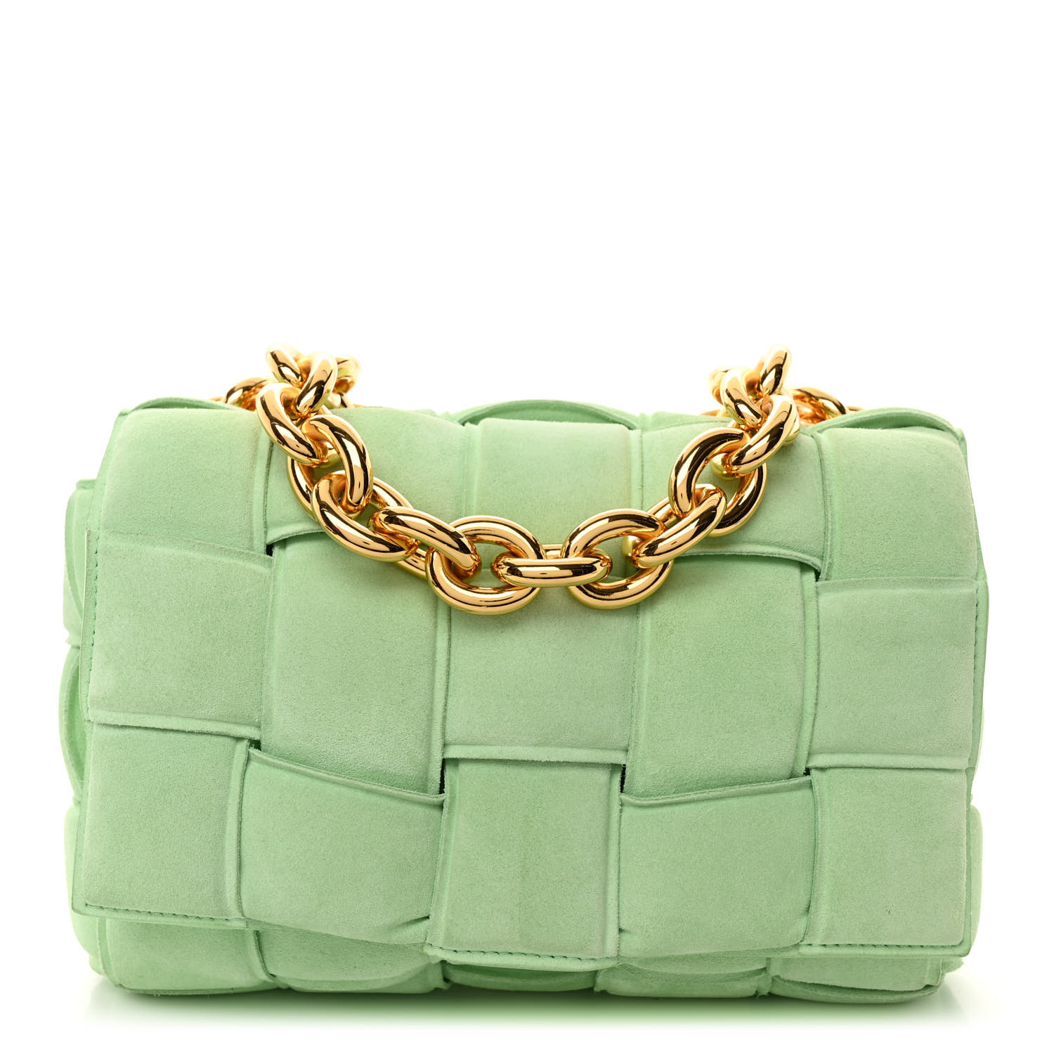 【BOTTEGA VENETA】CHAIN CROSSBODY BAG Bottega Veneta Cassette Gold Chain Crossbody Bag Padded Maxi