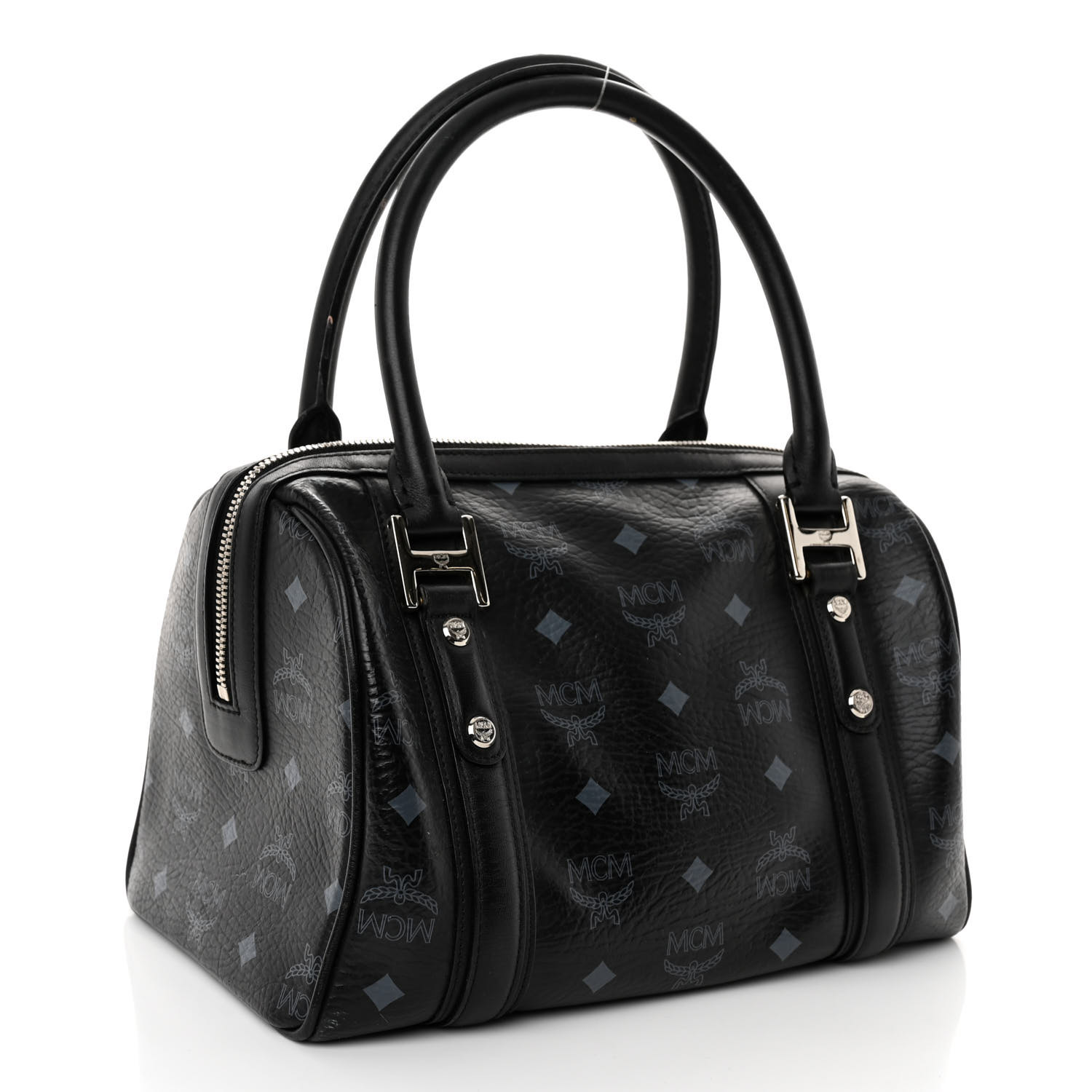 MCM Boston Bag Visetos Black ボストンバッグ 黒 MCM Visetos Boston Bag Black 1085248 | FASHIONPHILE