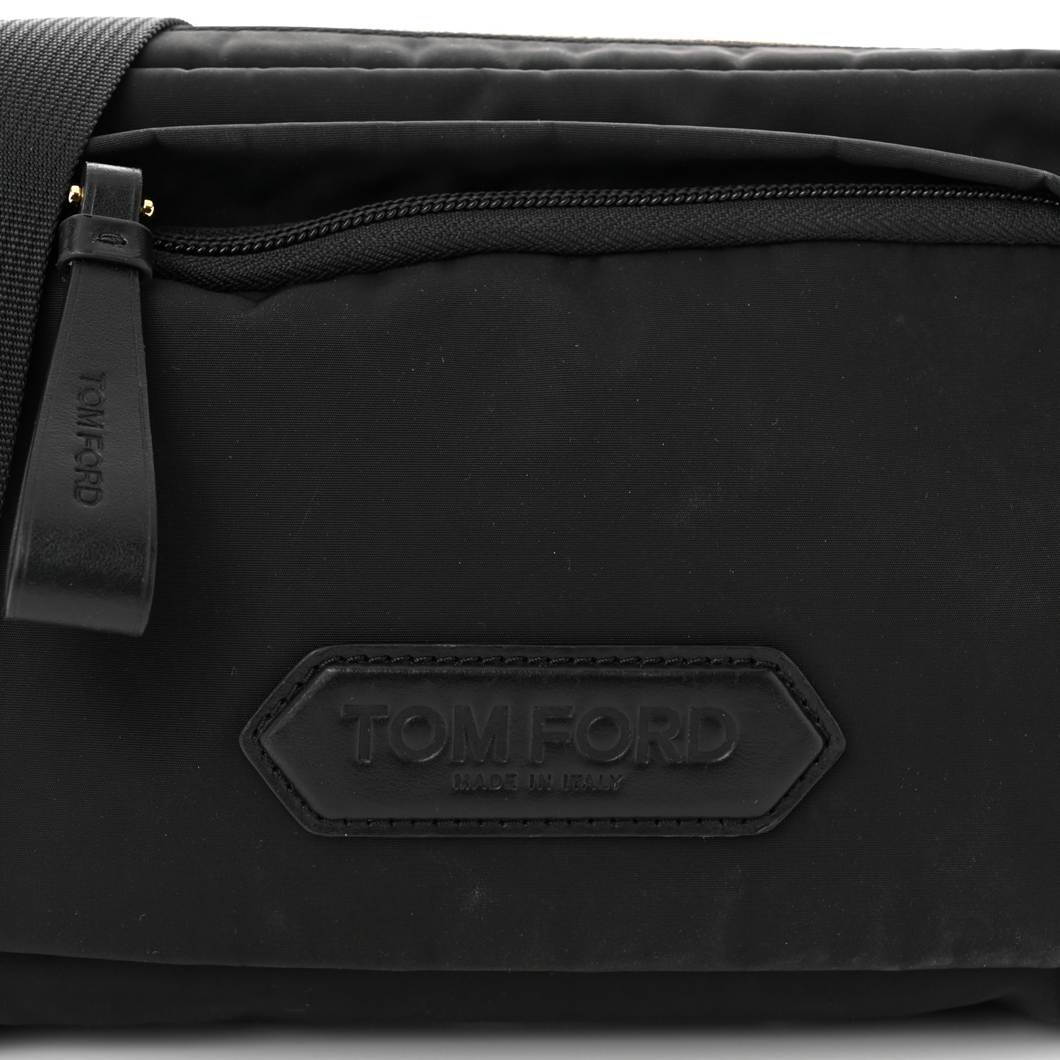 TOM FORD Nylon Logo Messenger Bag Black 1640507 | FASHIONPHILE