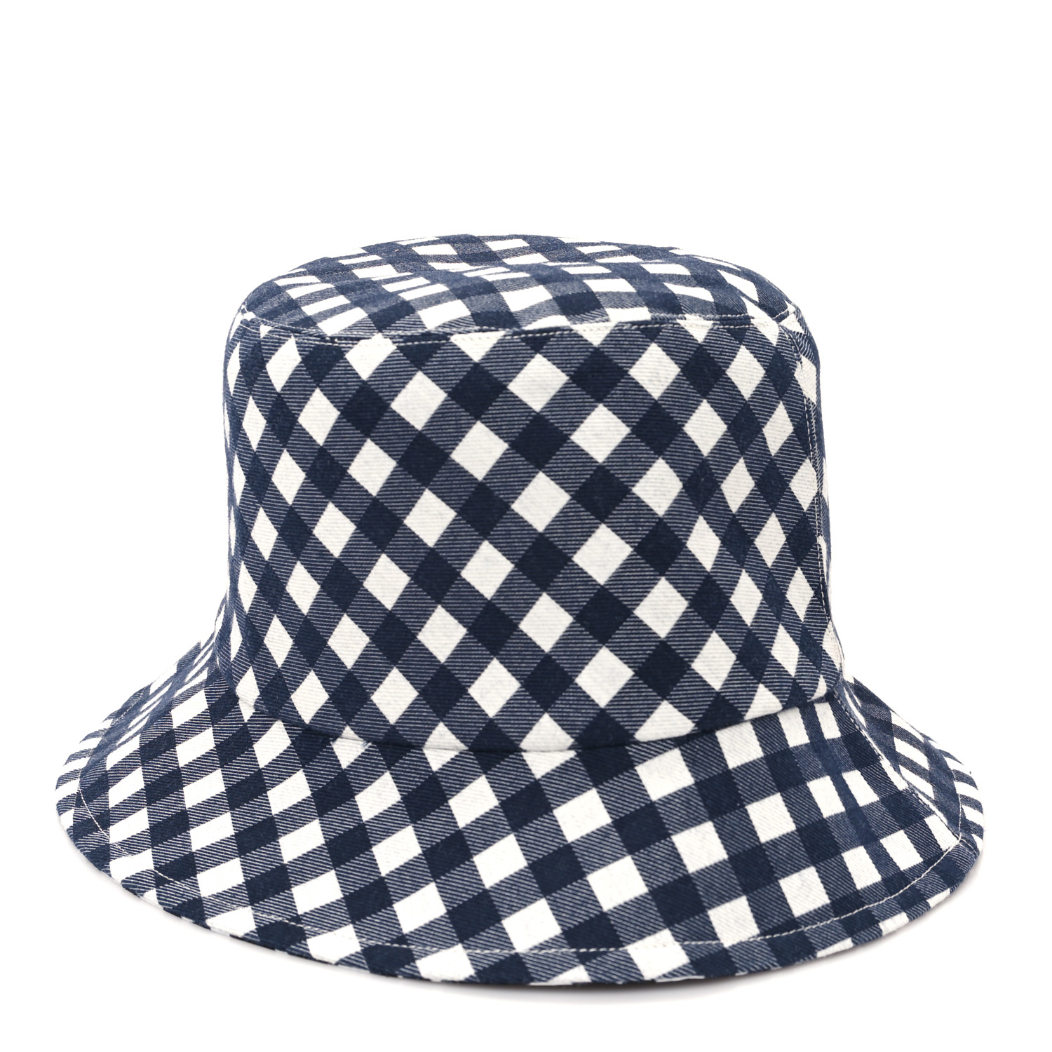 CHRISTIAN DIOR Gingham Reversible Teddy-D Brim Bucket Hat 57