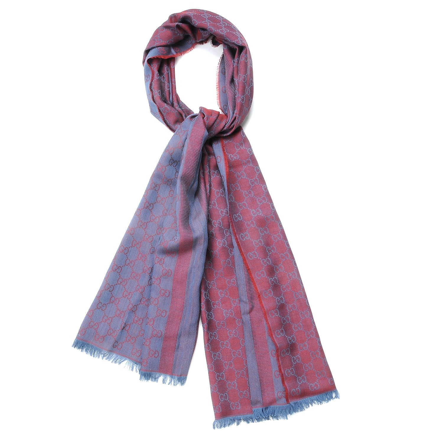 Gucci★素敵！Pink/Yellow/Blue Striped Wool Long Scarf Gucci☆素敵！Pink/Yellow/Blue Striped Wool Long Scarf