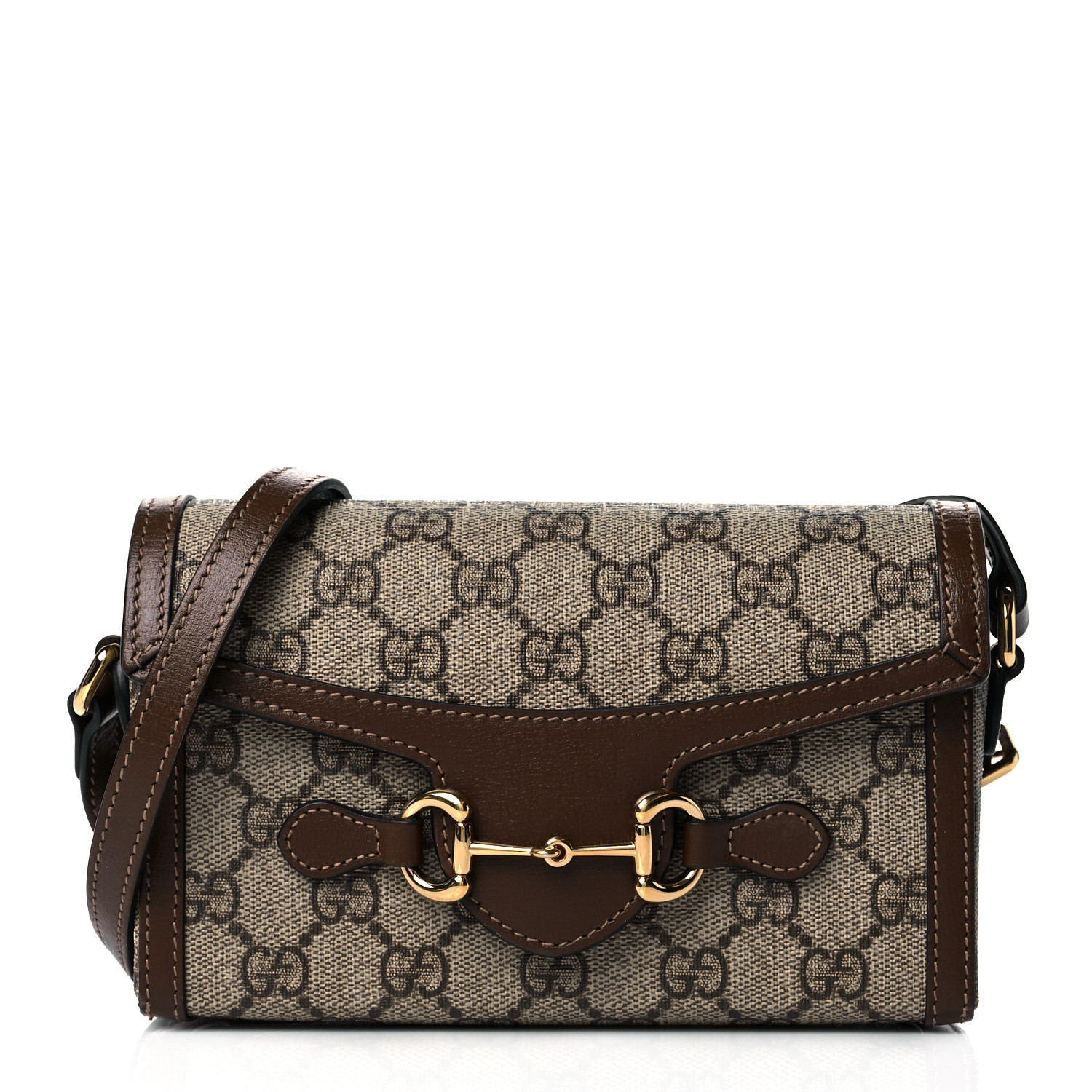 ショルダーバッグ・ポシェット GUCCI  Gucci 1955 Horsebit Bag in gg supreme fabric Gucci Horsebit 1955 small shoulder bag in GG Supreme canvas