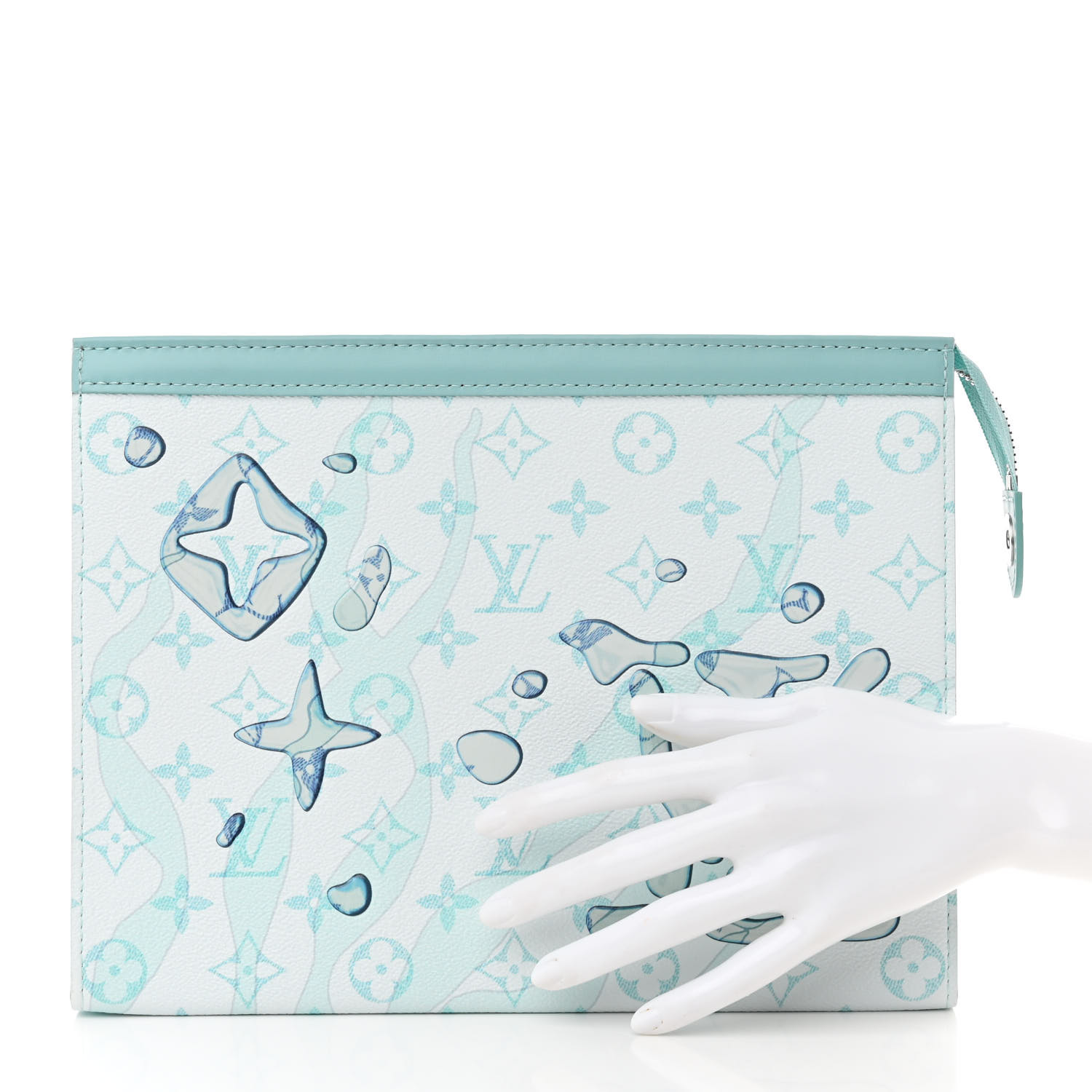 LOUIS VUITTON Monogram Aquagarden Pochette Voyage MM Crystal