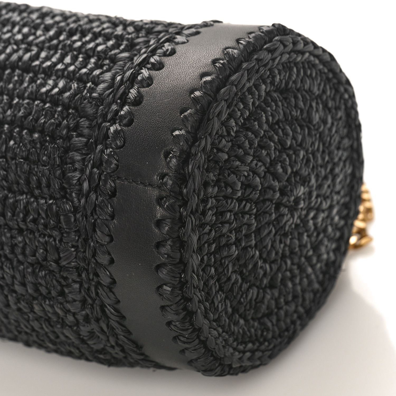【SAINT LAURENT】CASSANDRE SMALL CYLINDER BAG IN RAFFIA SAINT LAURENT Raffia Monogram Small Cassandre Cylinder Bag