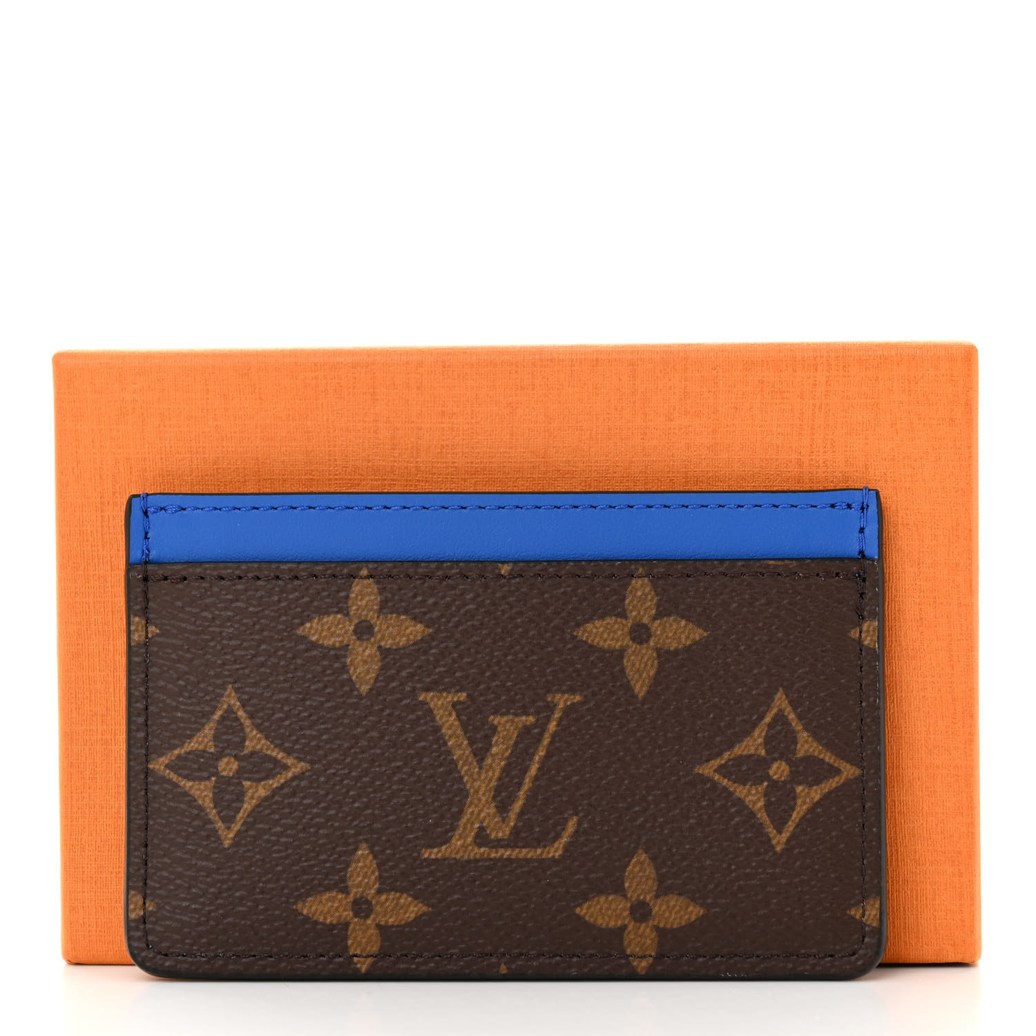 LOUIS VUITTON Monogram Card Holder PM Blue 1438376
