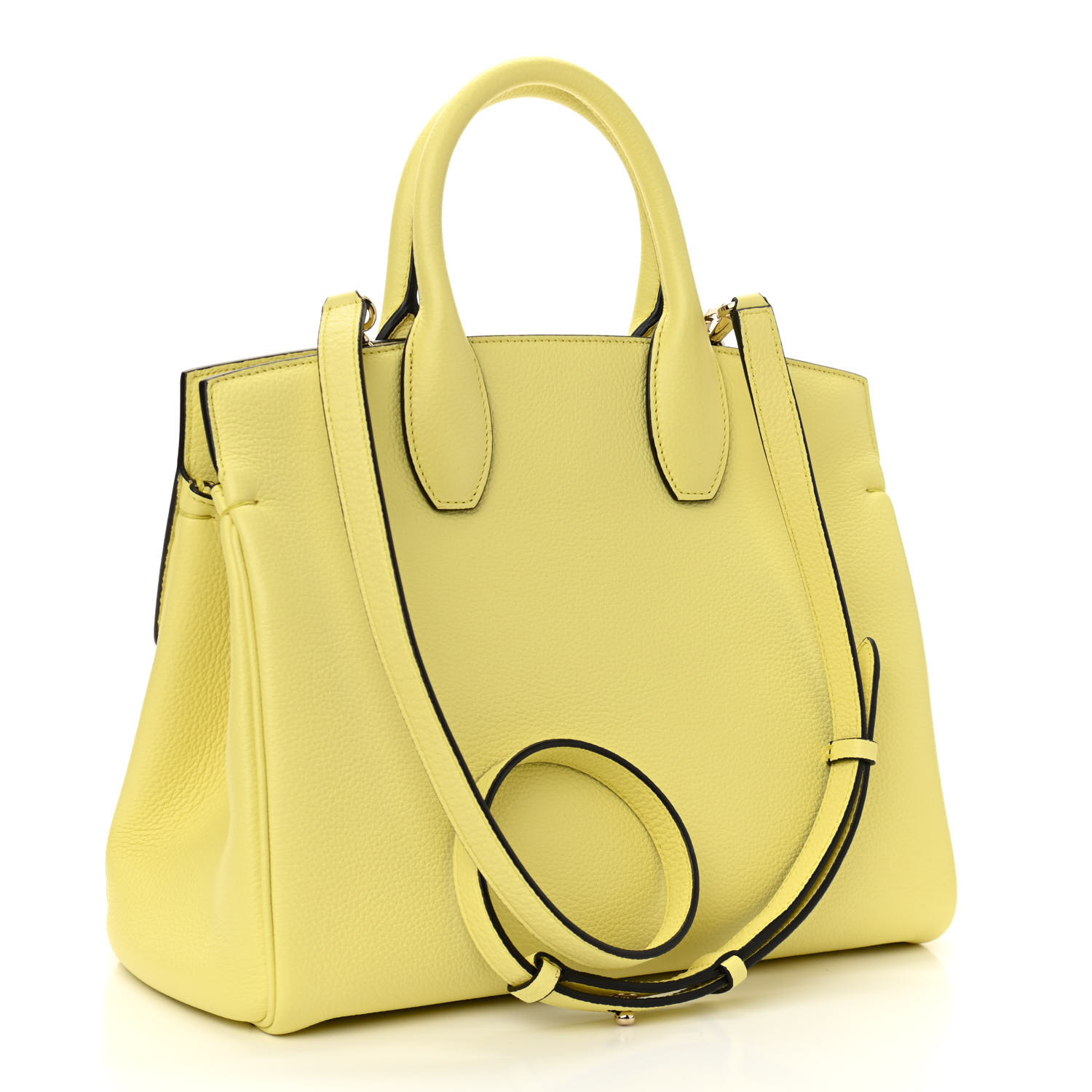 SALVATORE FERRAGAMO Calfskin The Studio Bag Yellow 1046627