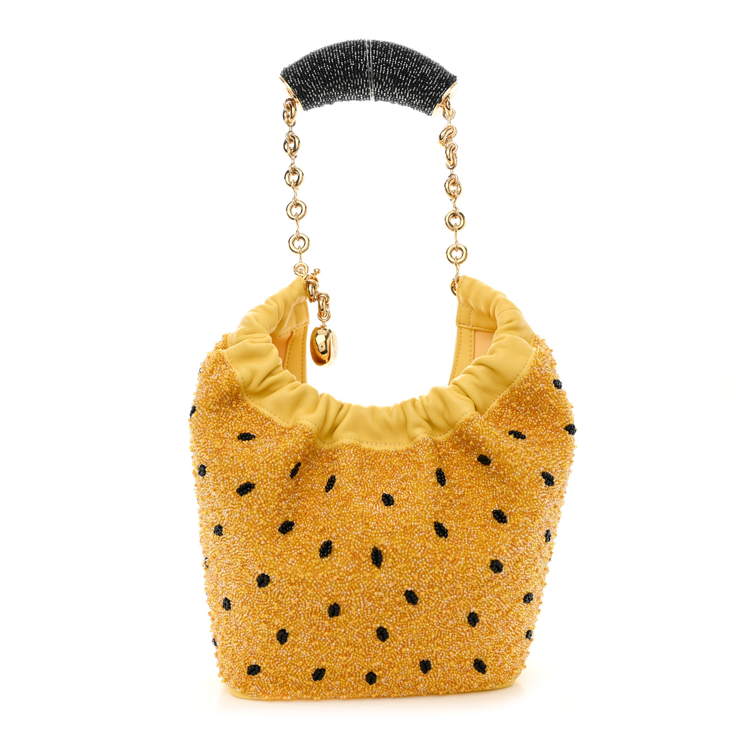 ショルダーバッグ・ポシェット LOEWE  Gate Bumbag in Soft Calfskin in Yellow LOEWE Smooth Calfskin Smiley Face Gate Pocket Neon Yellow