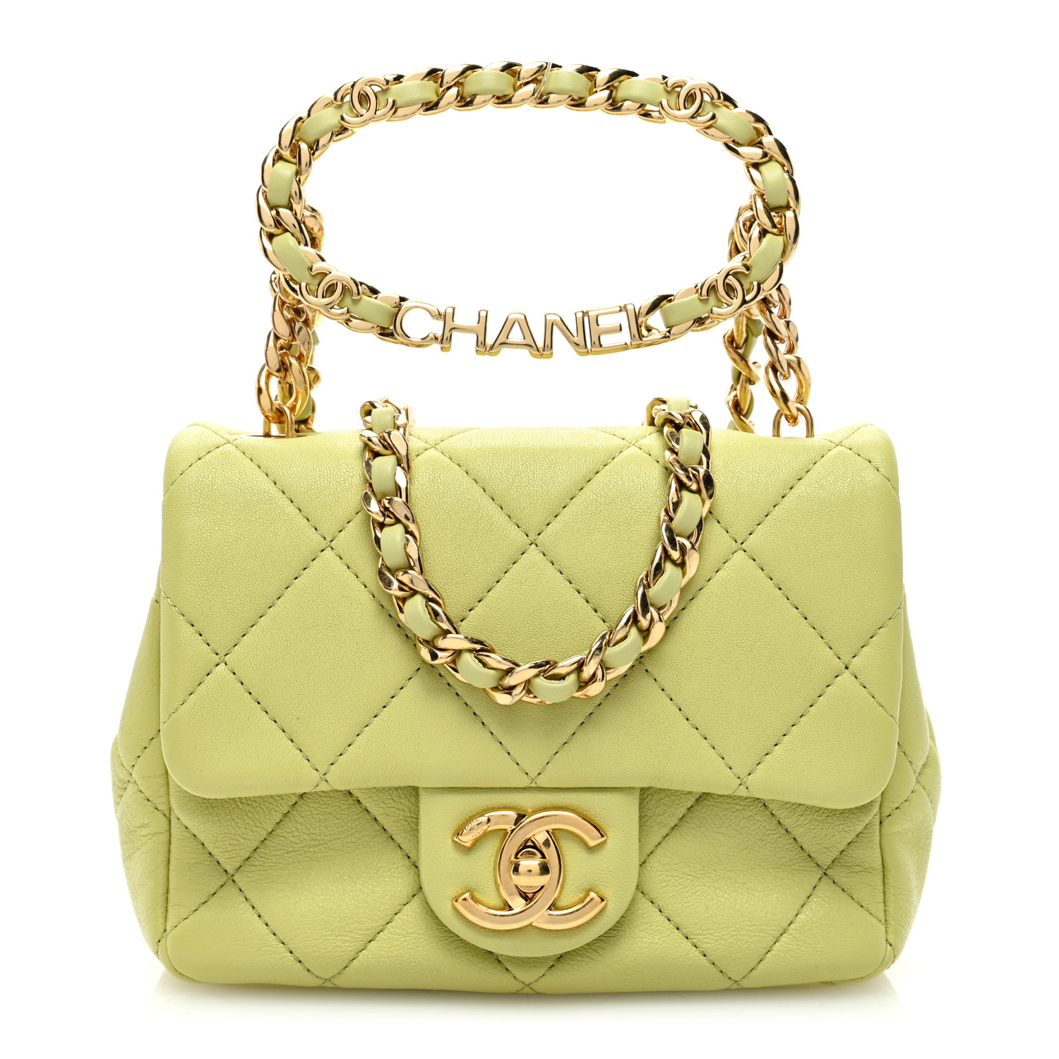 Chanel Pochette Leather Black White Bag sold with Coin Purse