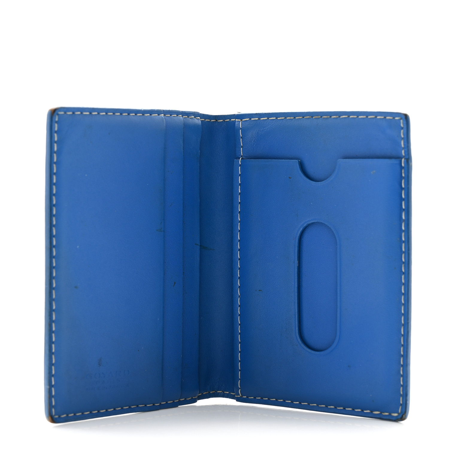 Goyard Sky Blue カードホルダー Goyard Saint Sulpice Sky Blue in Canvas/Calfskin - US