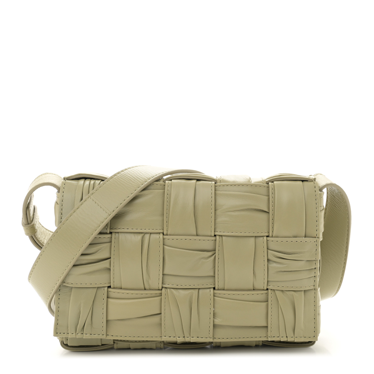 【BOTTEGA VENETA】Small Cassette Bag Travertine Bottega Veneta Cassette Small $2600 Travertine Leather