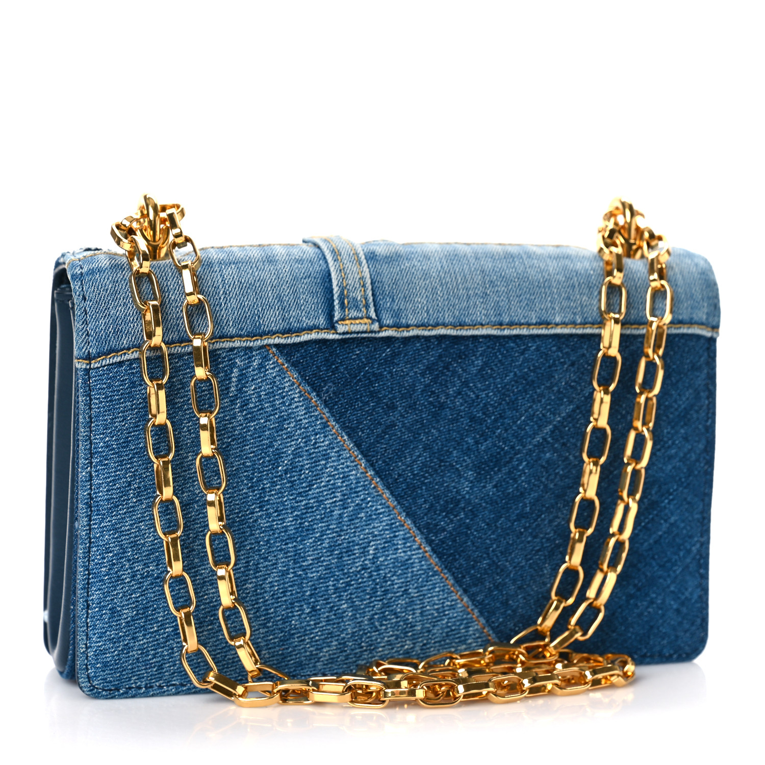DOLCE & GABBANA Denim DG Girls Shoulder Bag Blue 1222908