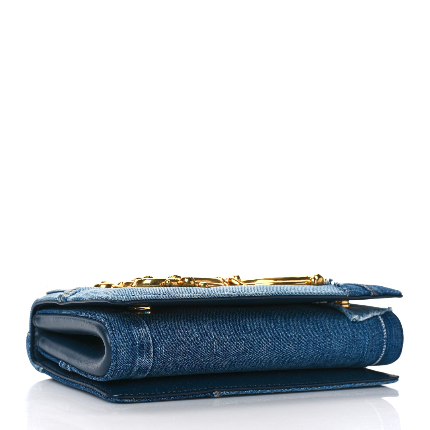 DOLCE & GABBANA Denim DG Girls Shoulder Bag Blue 1222908