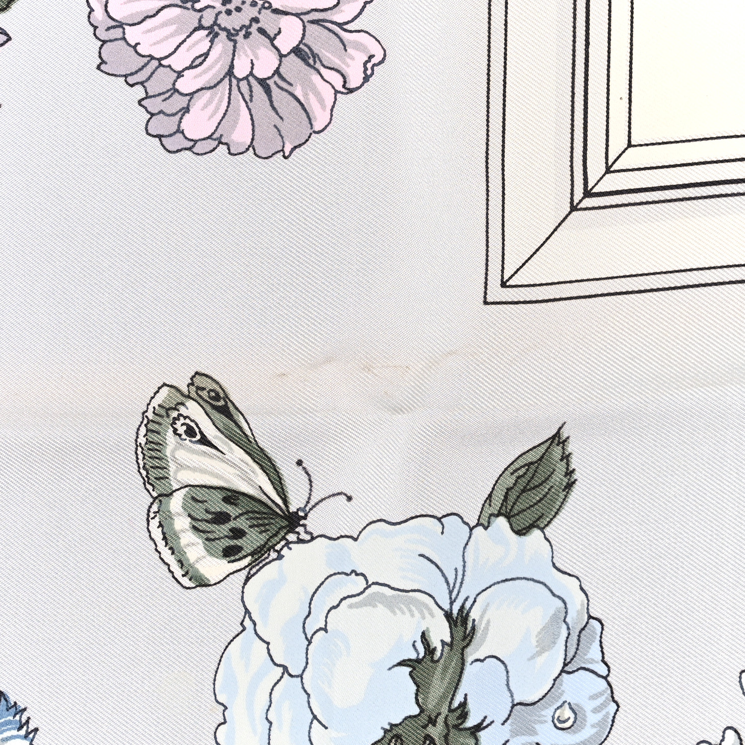 HERMES シルクスカーフ 花柄　Quai aux Fleurs HERMES - 美品 エルメス HERMES スカーフ カレ90 Quai aux