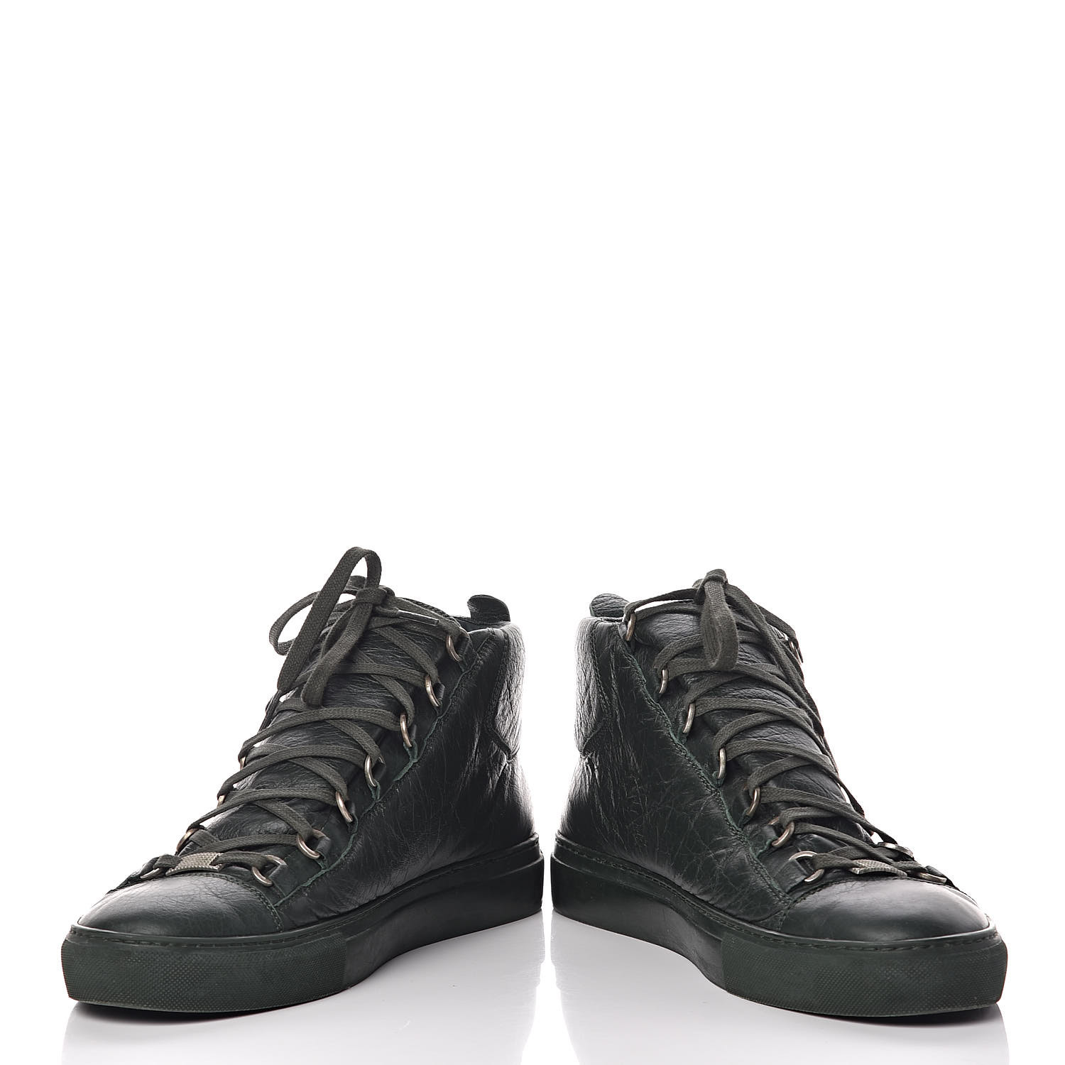 BALENCIAGA Chevre Hamilton Mens High Top Sneakers 42 Vert