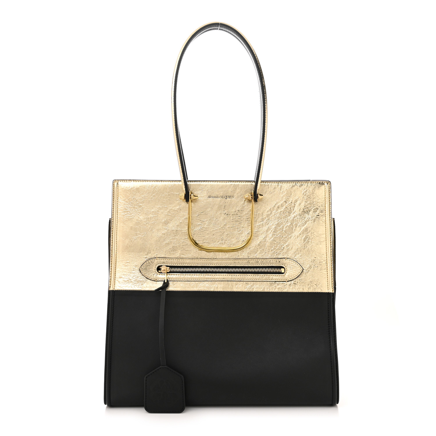 ALEXANDER MCQUEEN Metallic Crash Calfskin The Tall Story