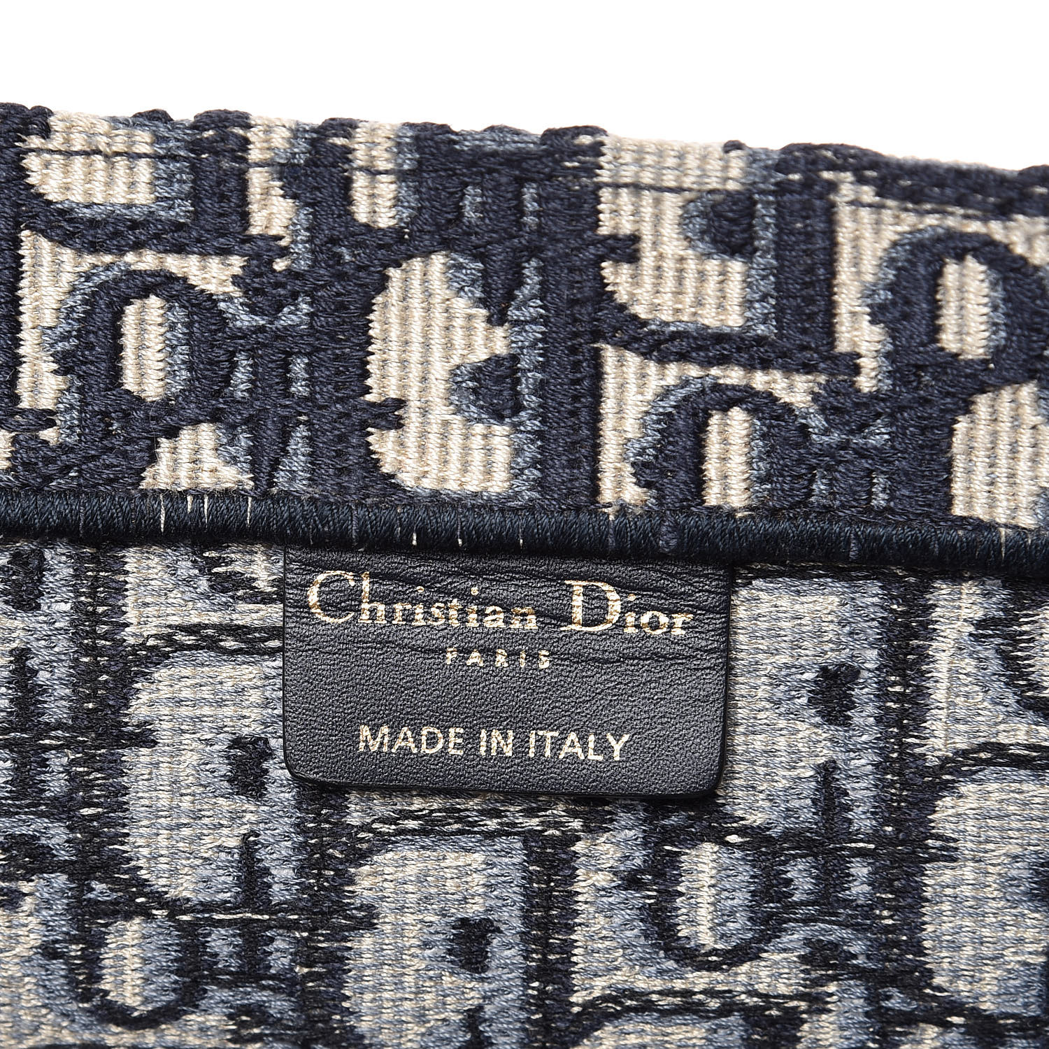 CHRISTIAN DIOR Oblique Book Tote Blue Multicolor 361106