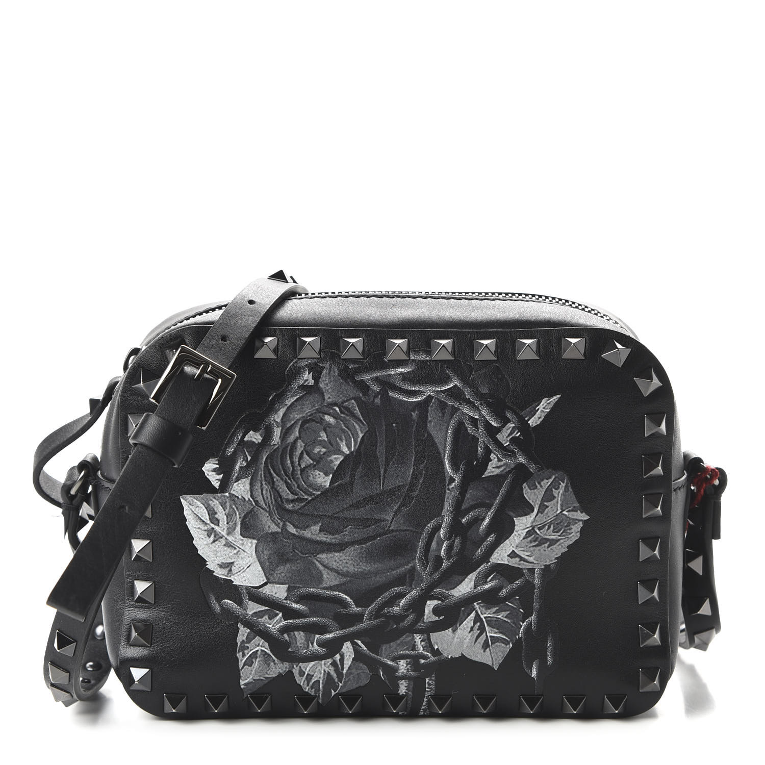VALENTINO GARAVANI X UNDERCOVER Calfskin Rockstud Rose Print