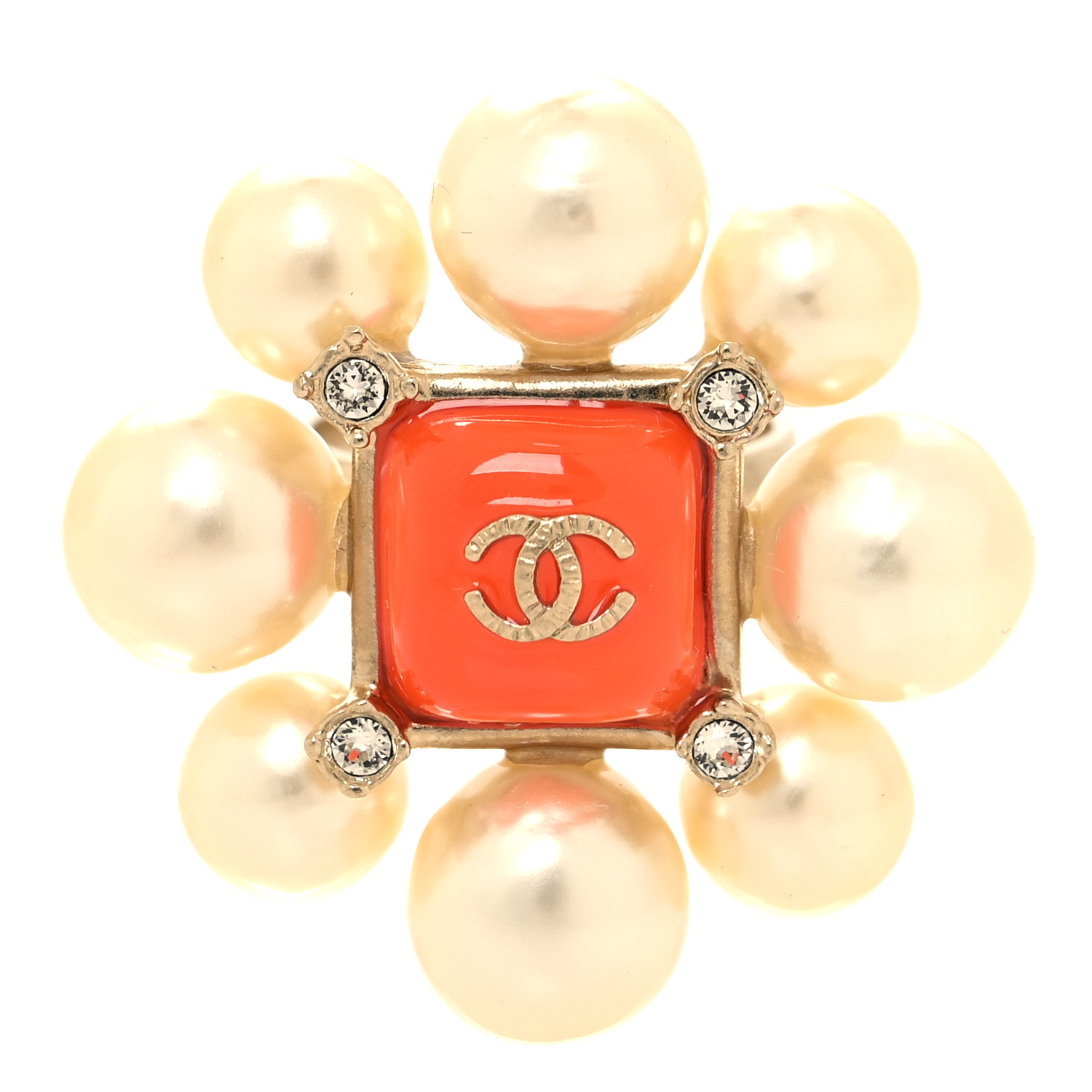 【ゴージャスな♪】CHANEL ゴールド & クリスタル リング ココ クラッシュ コレクション リング ベージュゴールド