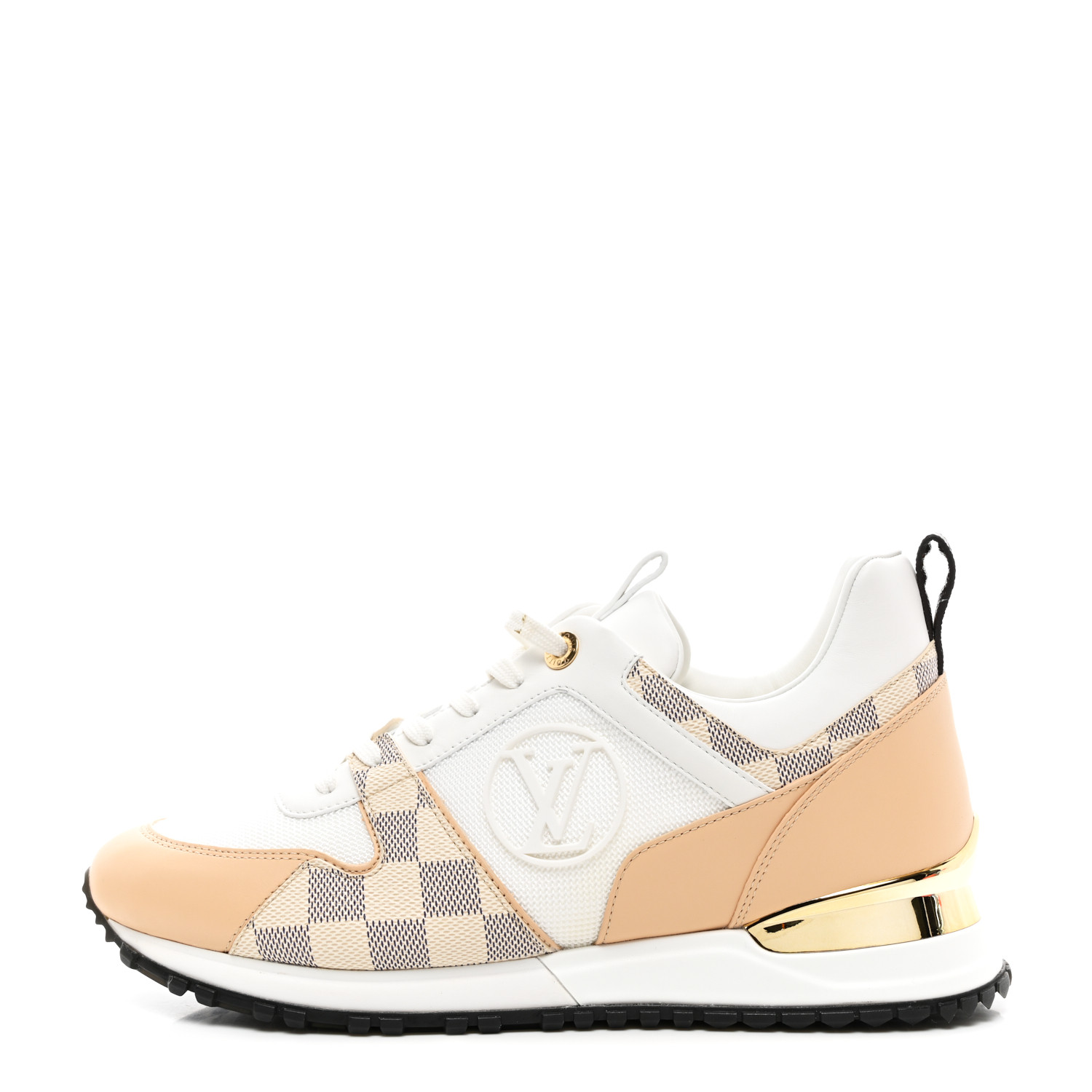 LOUIS VUITTON Calfskin Damier Azur Run Away Sneakers 39.5