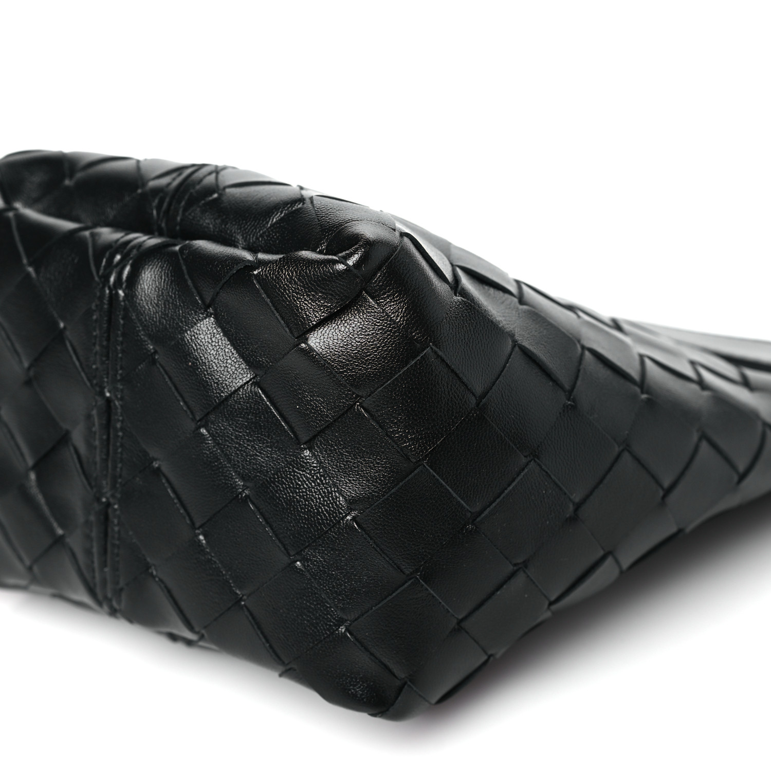 財布・小物その他 BOTTEGA VENETA Black Leather Small Flip Flap Pouch BOTTEGA VENETA Nappa Intrecciato Small Flip Flap Pouch Black