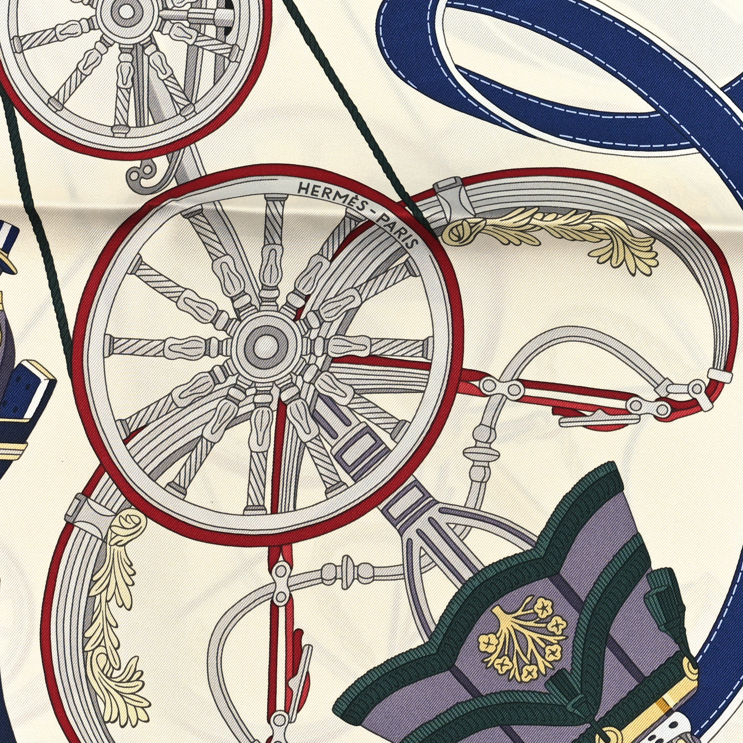 HERMES Stately Wheels スカーフ 箱付き HERMES Stately Wheels スカーフ 箱付き Stately Wheels scarf