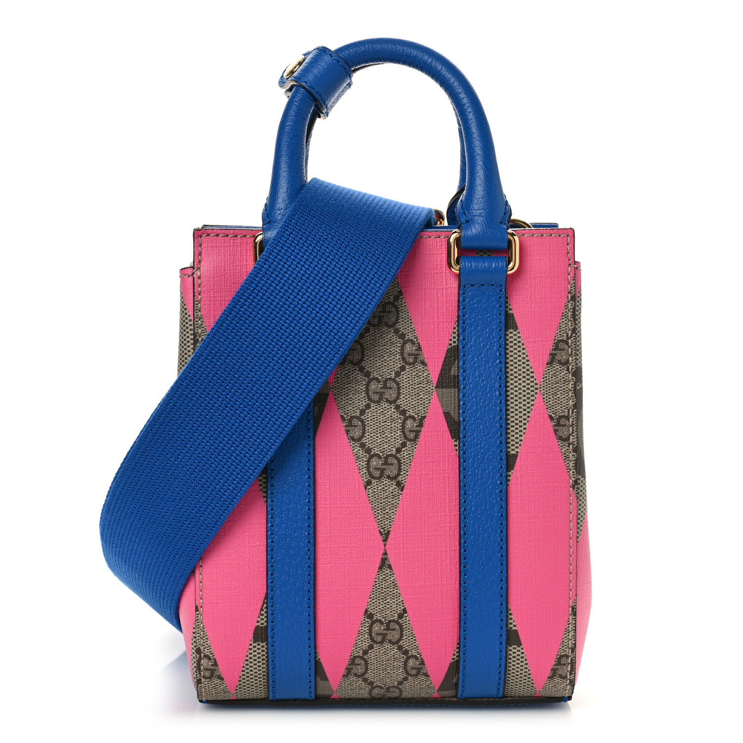 GUCCI GG Supreme Monogram Textured Dollar Calfskin Rhombus
