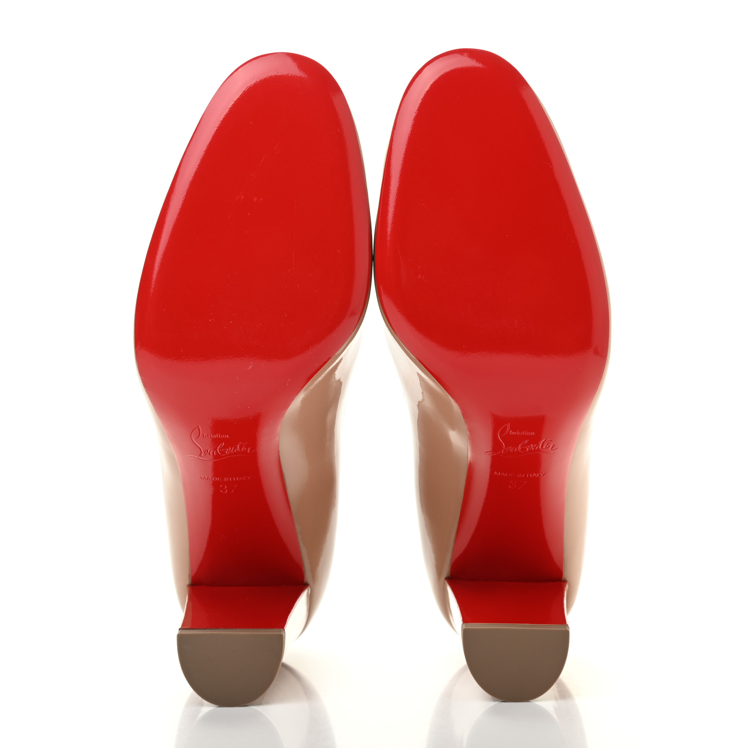 ルブタン  37 1/2  MISS GENA NUDE PATENT CHRISTIAN LOUBOUTIN Patent Lady Gena 85 Pumps 37 Nude 915920