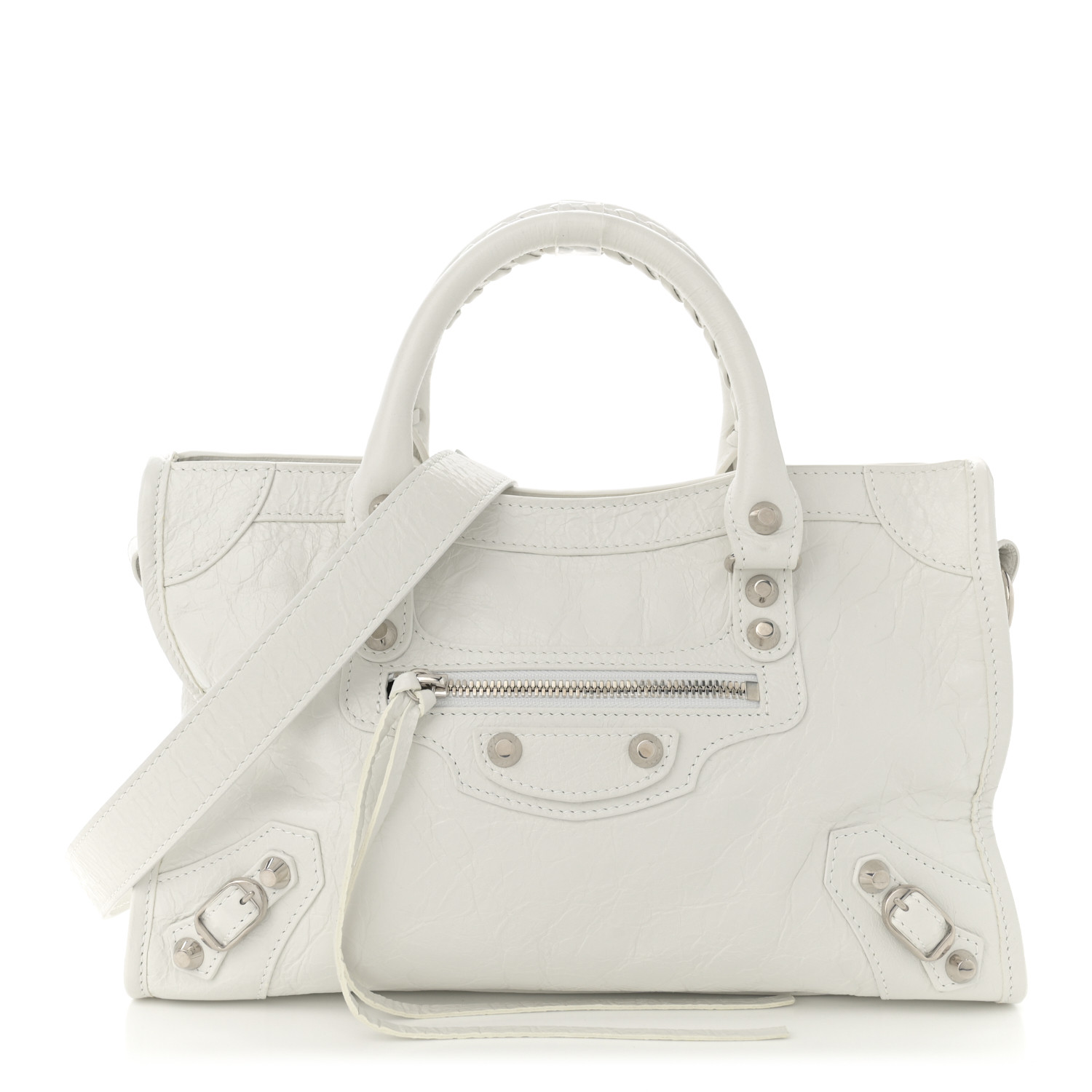ハンドバッグ Le City Arena Lambskin Shiny Silver Hardware Small bag Women's Le City Bag Small in Silver | Balenciaga US