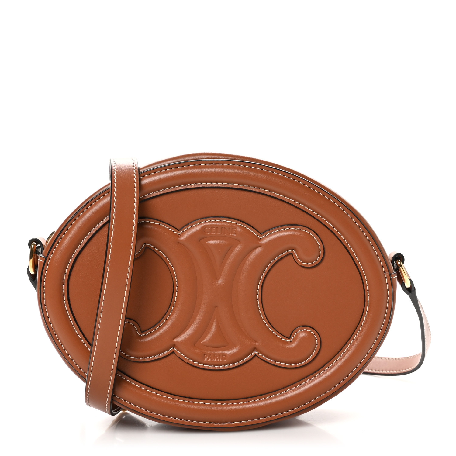ショルダーバッグ・ポシェット CELINE | OVAL BAG CUIR TRIOMPHE IN SMOOTH CALFSKIN Celine Oval Bag Cuir Triomphe - Luxe Du Jour