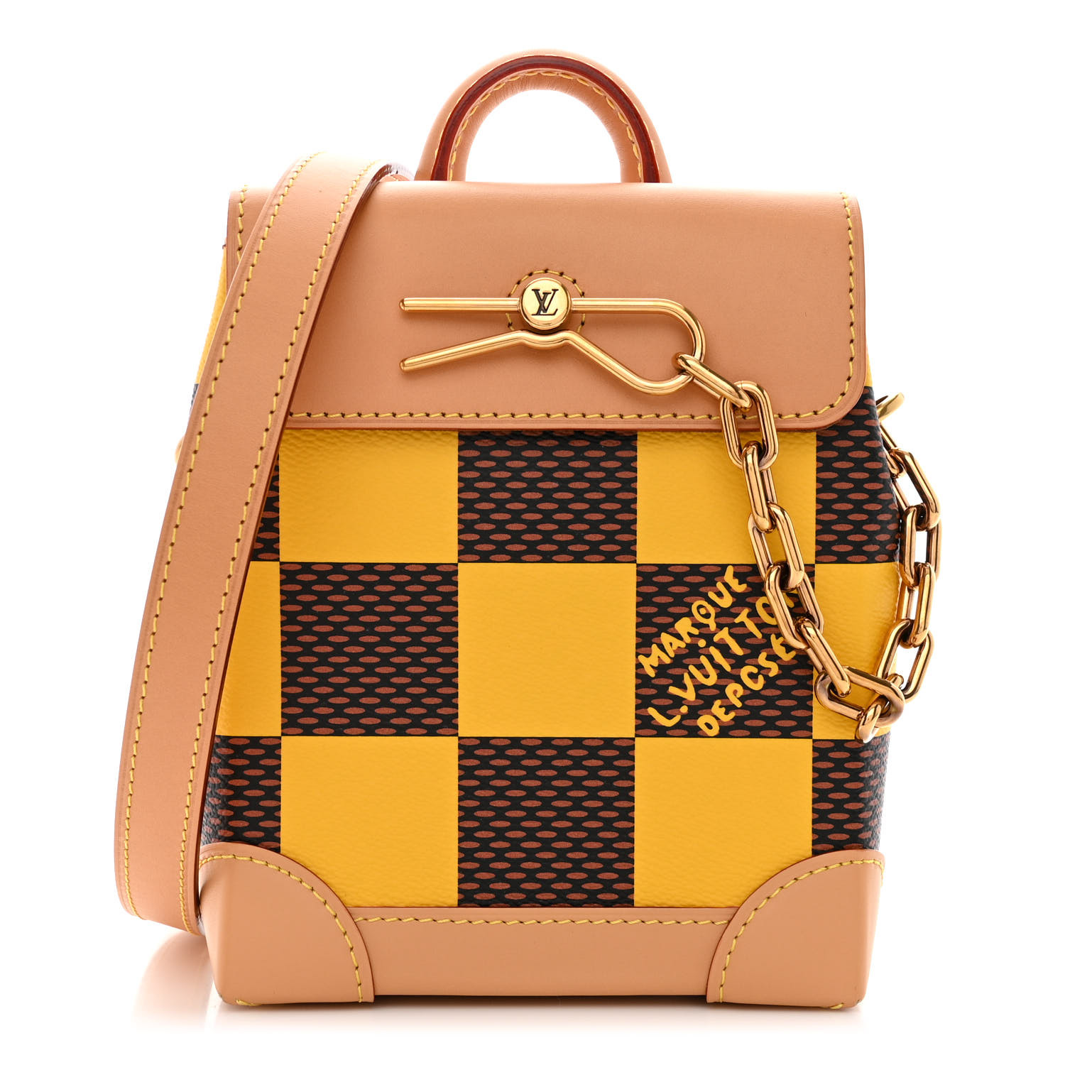 [SALE]ヴィトン Vuitton ナノ・スティーマー イエロー LOUIS VUITTON Damier Pop Nano Steamer Yellow 1430545