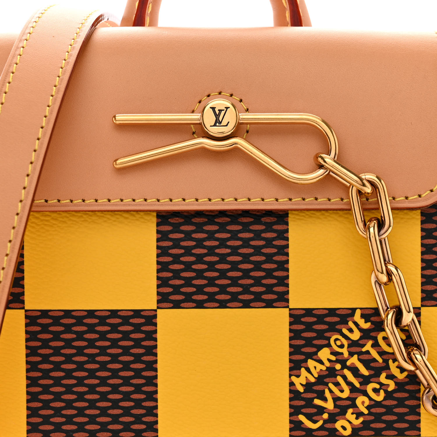 [SALE]ヴィトン Vuitton ナノ・スティーマー イエロー LOUIS VUITTON Damier Pop Nano Steamer Yellow 1430545