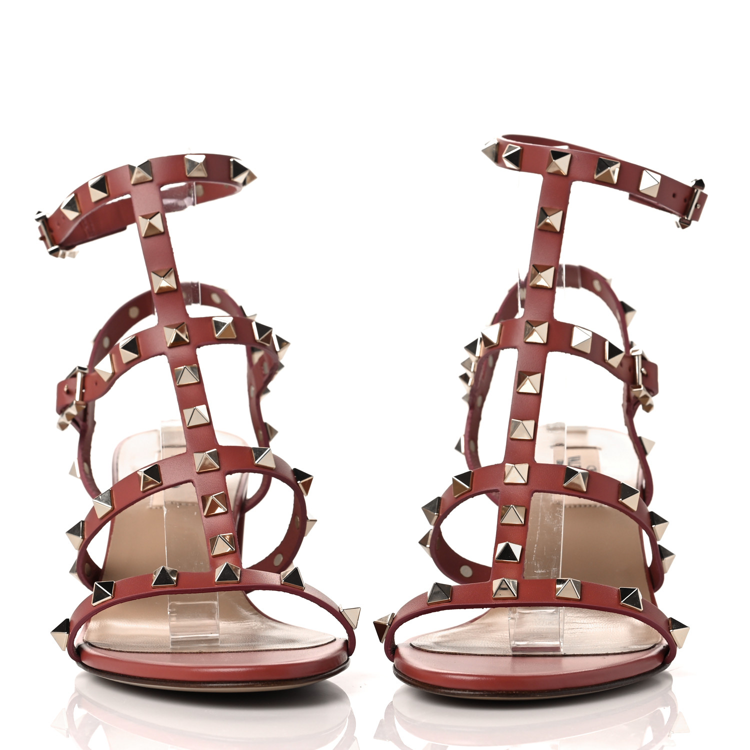 VALENTINO GARAVANI Calfskin Rockstud 60mm City Sandals 39