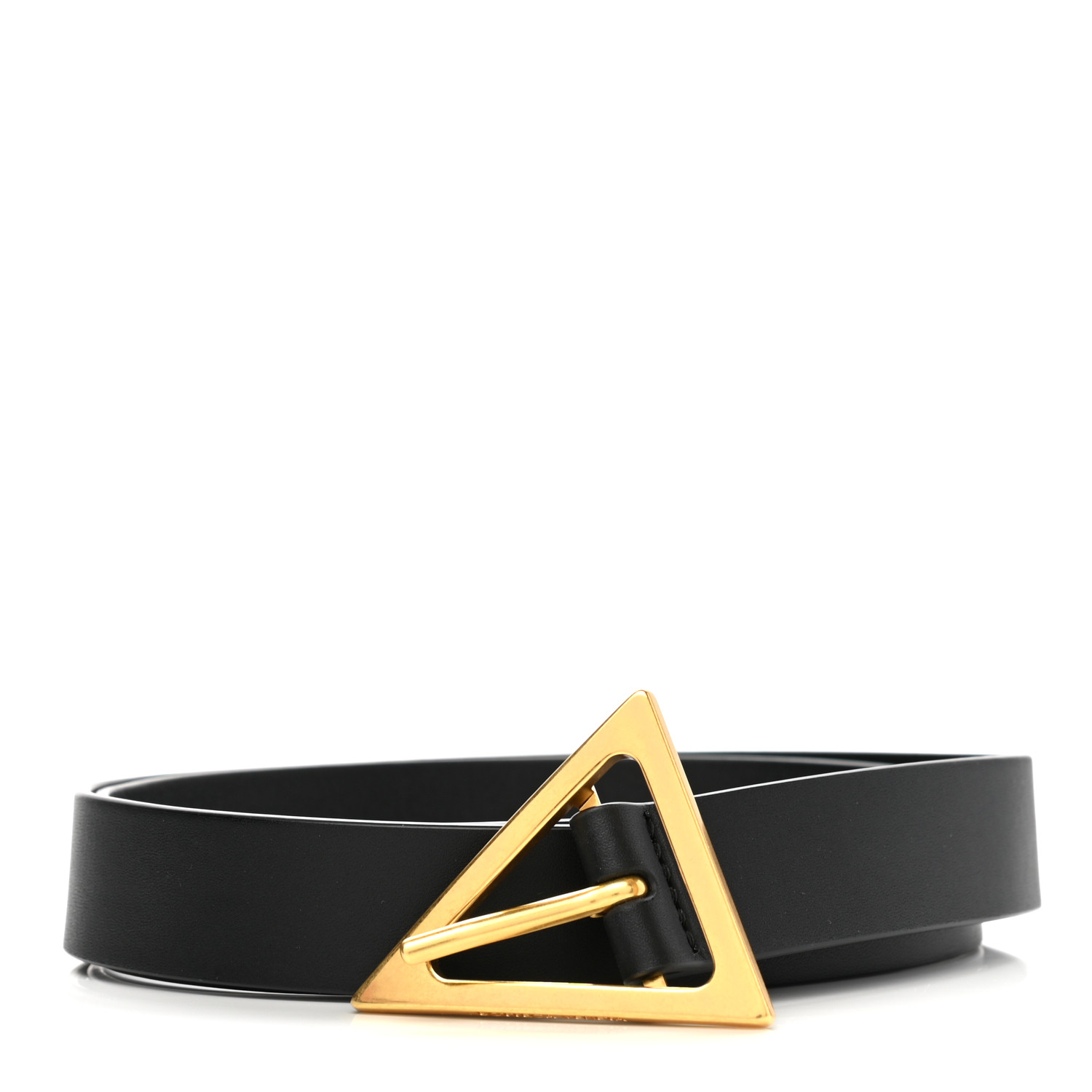 BOTTEGA VENETA Calfskin Triangle Belt 75 30 Black 1045994