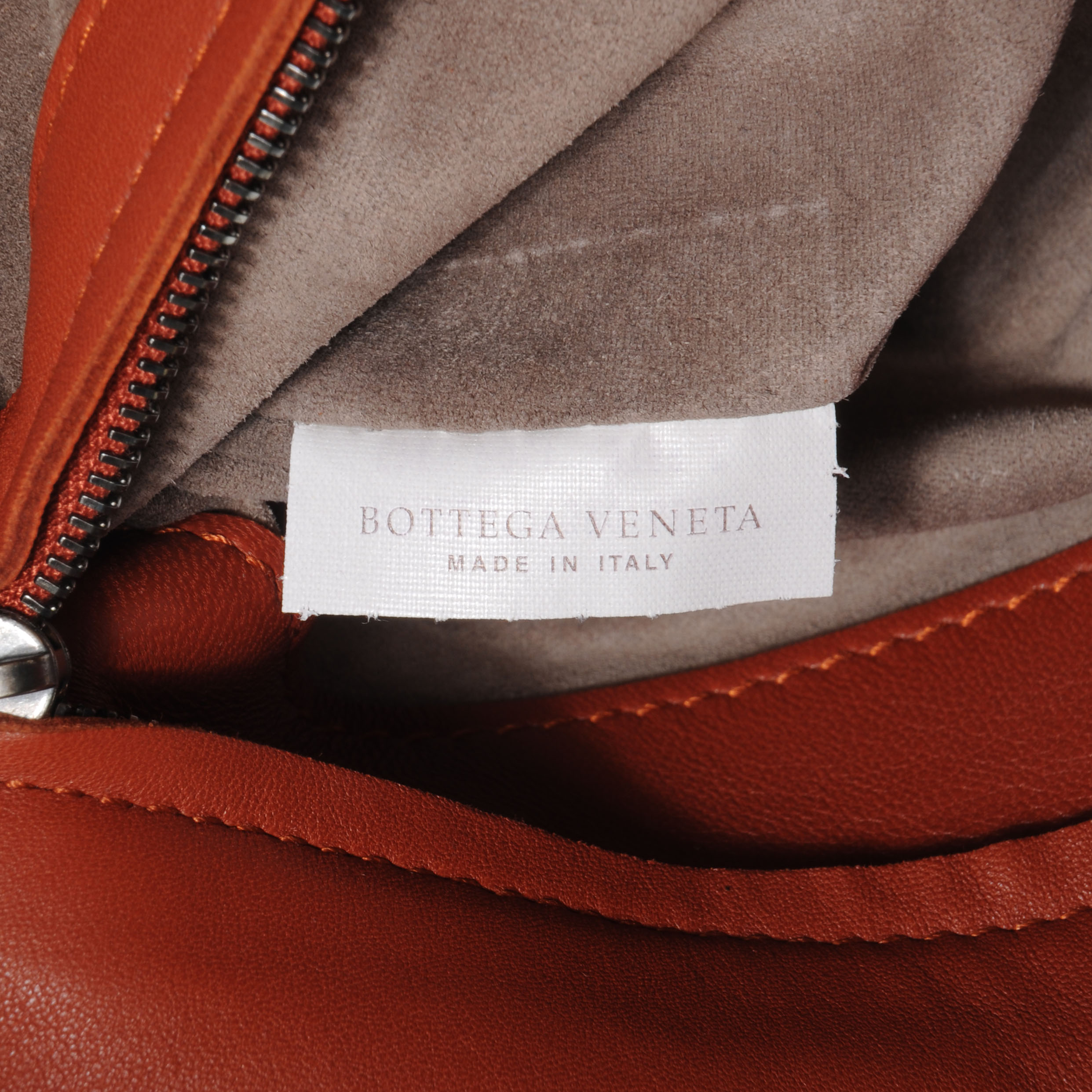 BOTTEGA　VENETA BOTTEGA VENETA Nappa Intrecciato Large Fringe Tote Rust