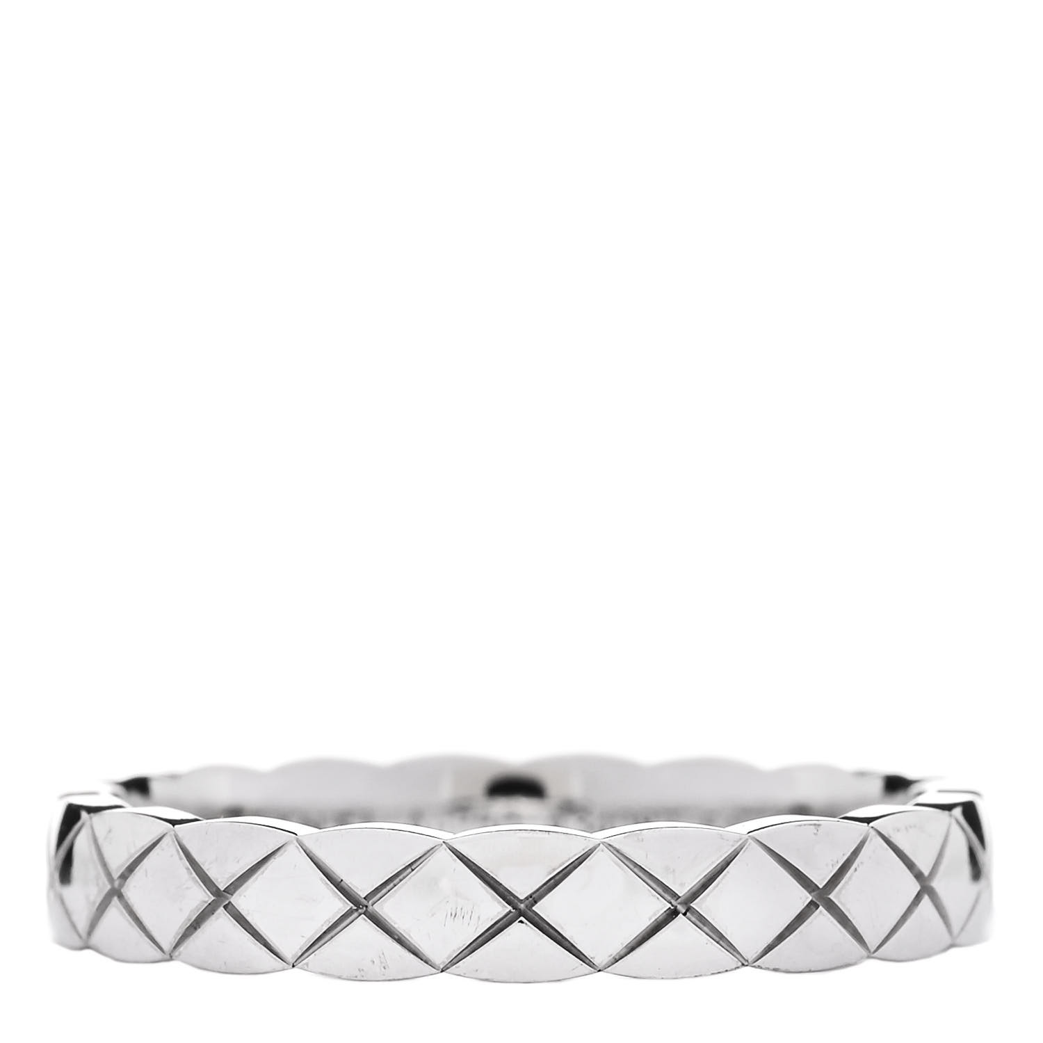 CHANEL 18K White Gold Mini Coco Crush Ring 54 6.75 1227392