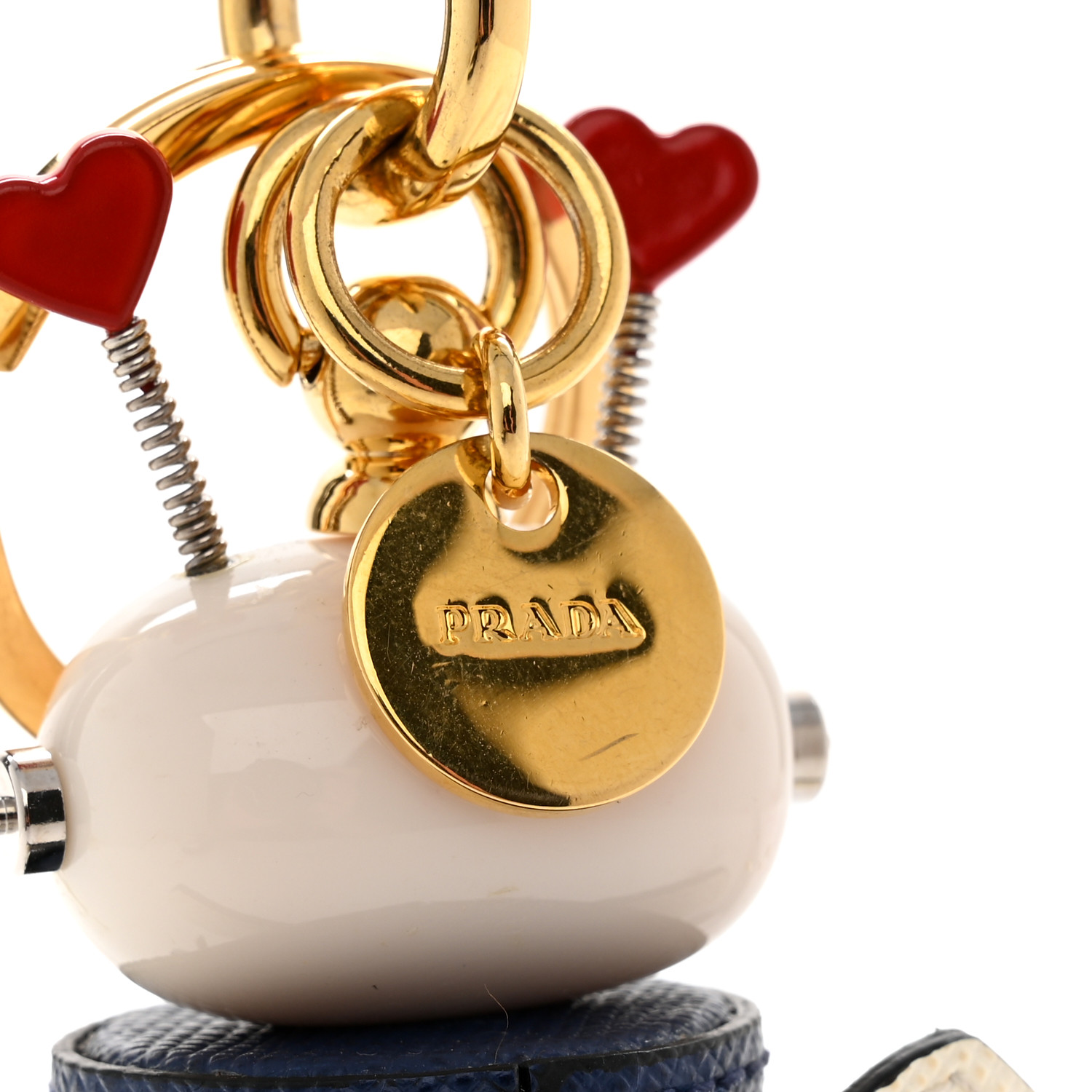 【日本入手困難】Cupido Saffiano Leather Keychain Trick Bright Blue/White Cupido Saffiano Leather Keychain Trick | PRADA