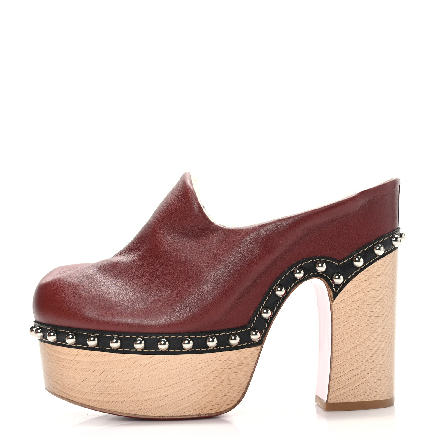 CHRISTIAN LOUBOUTIN Calfskin Shearling Joan 130 Platform