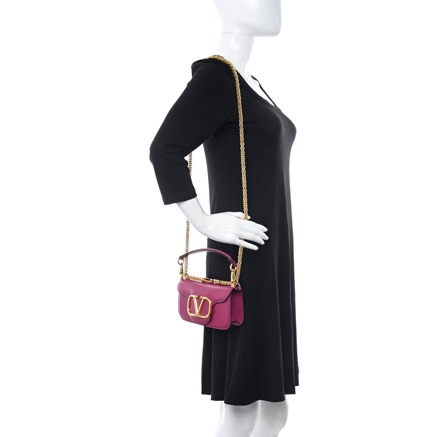 VALENTINO GARAVANI Calfskin Vlogo Small Loco Shoulder Bag