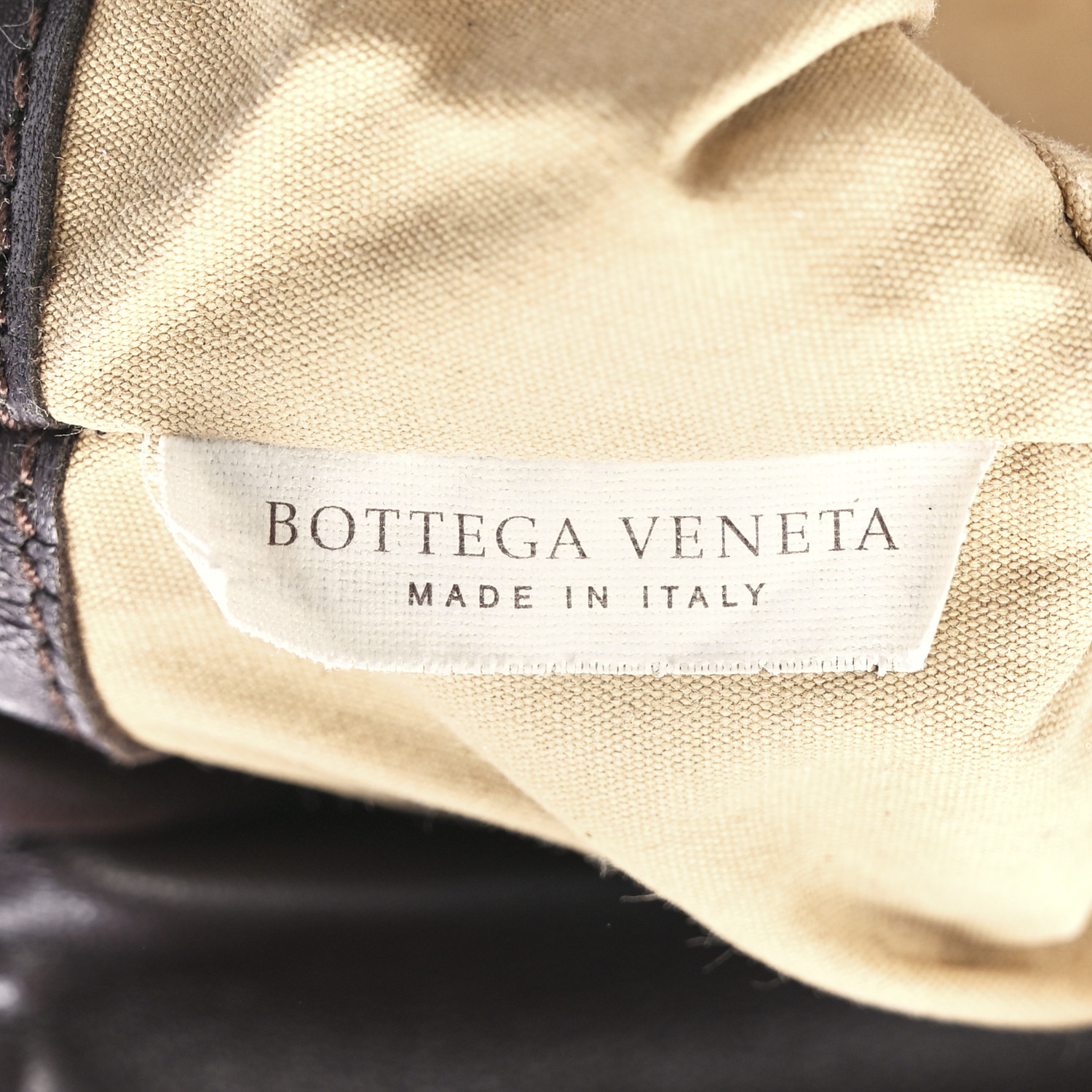 BOTTEGA VENETA Nappa Intrecciato Flap Clutch Ebano 1244945
