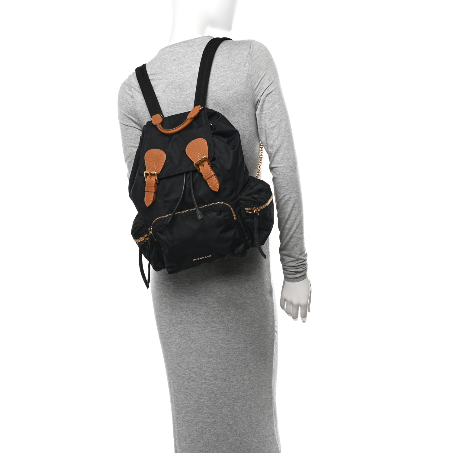 BURBERRY Nylon Medium Rucksack Backpack Black 2