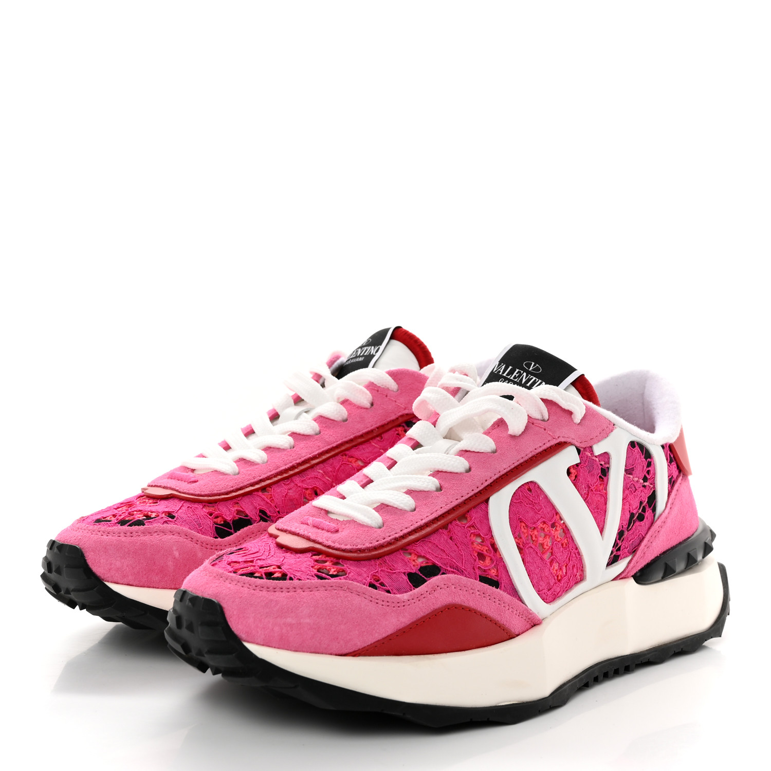 とう♡VALENTINO Valentino V-Punk Buckle Rockstud Leather Womens Sneakers Sz