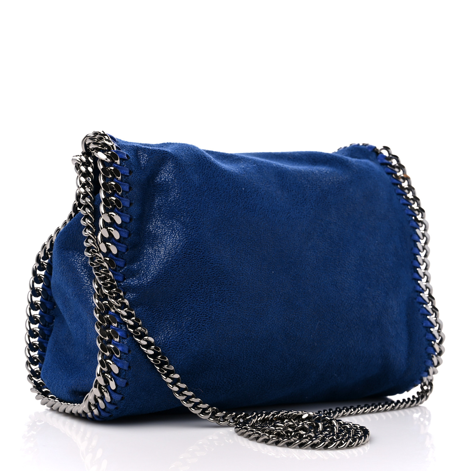 【送料&関税込】Stella McCartney Powder Blue Shaggy Deer Fal Women Sapphire blue Falabella Pearl Tiny Tote Bag | Stella
