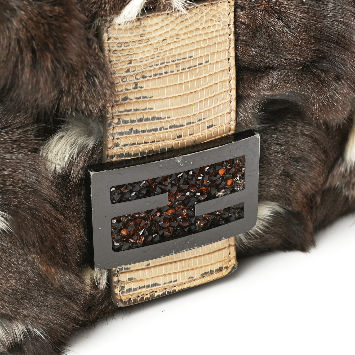 バッグ Fendi Rabbit Fur Baguette Shoulder Bag FENDI Rabbit Fur Baguette Black 729667 | FASHIONPHILE