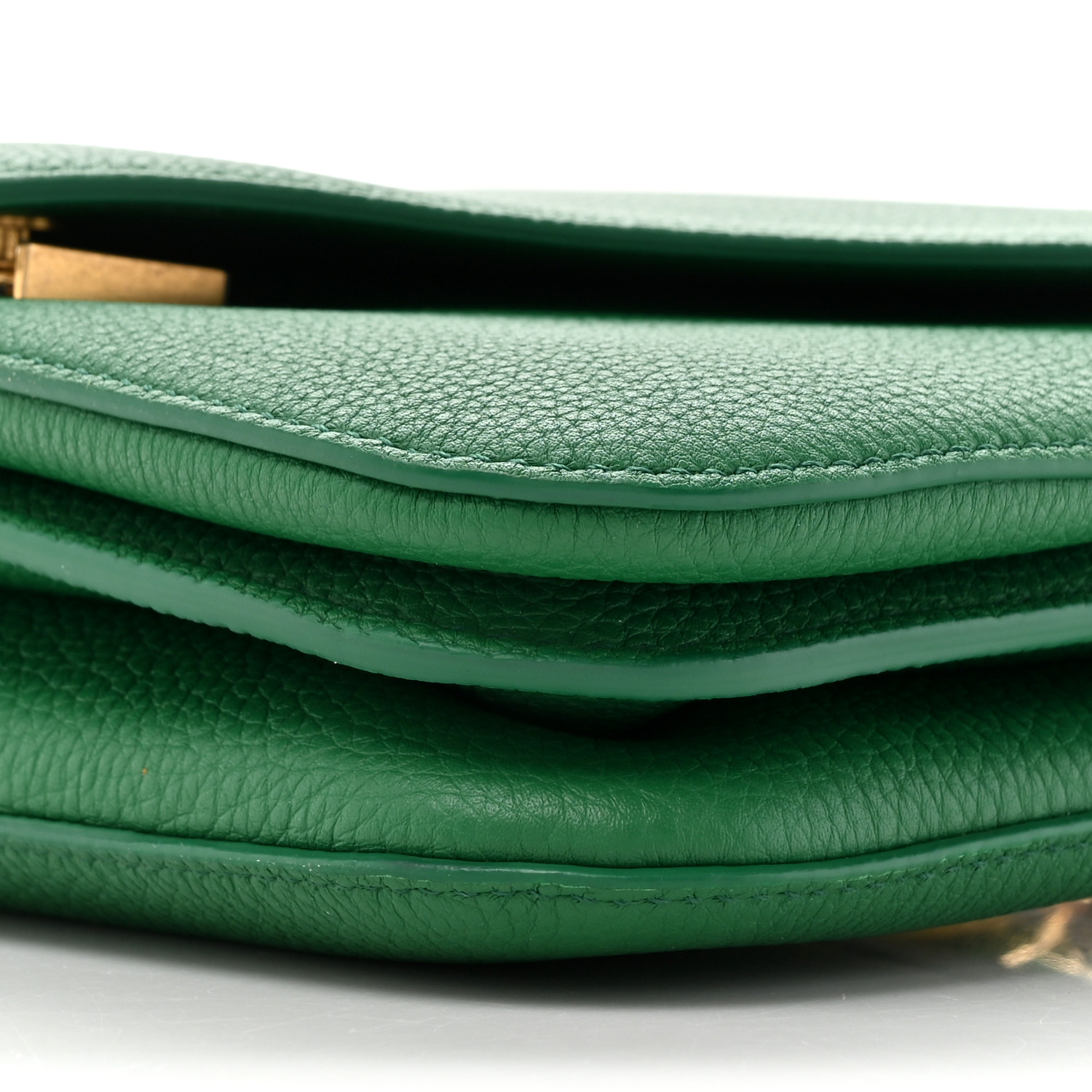 BOTTEGA VENETA Calfskin Mount Envelope Bag Jungle 1559882